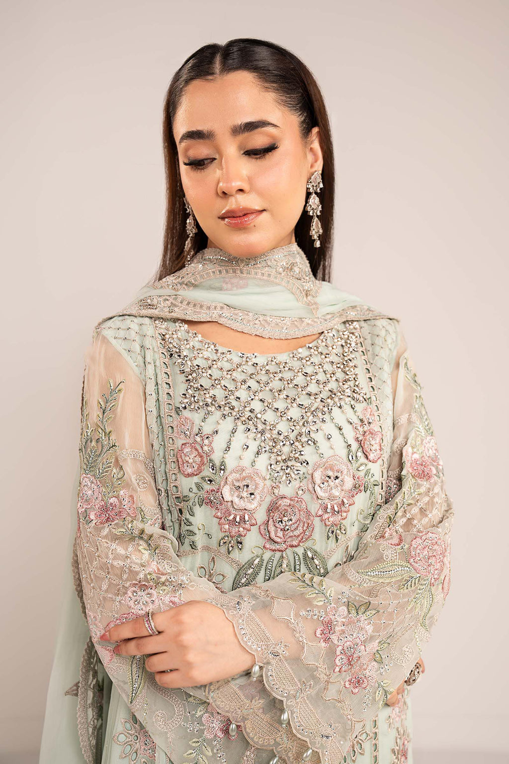 Maria B | Eid Collection Formals 26 | 3 Piece Embroidered Chiffon Suit