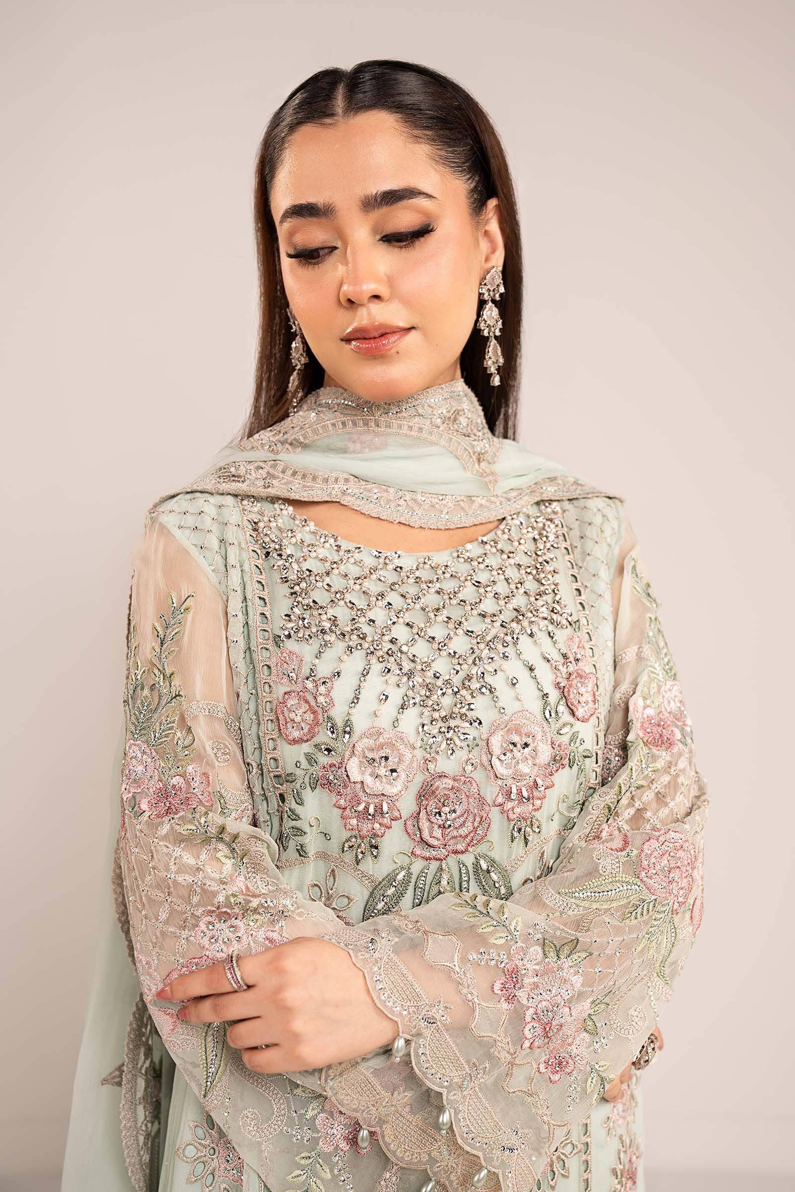 Maria B | Eid Collection Formals 26 | 3 Piece Embroidered Chiffon Suit