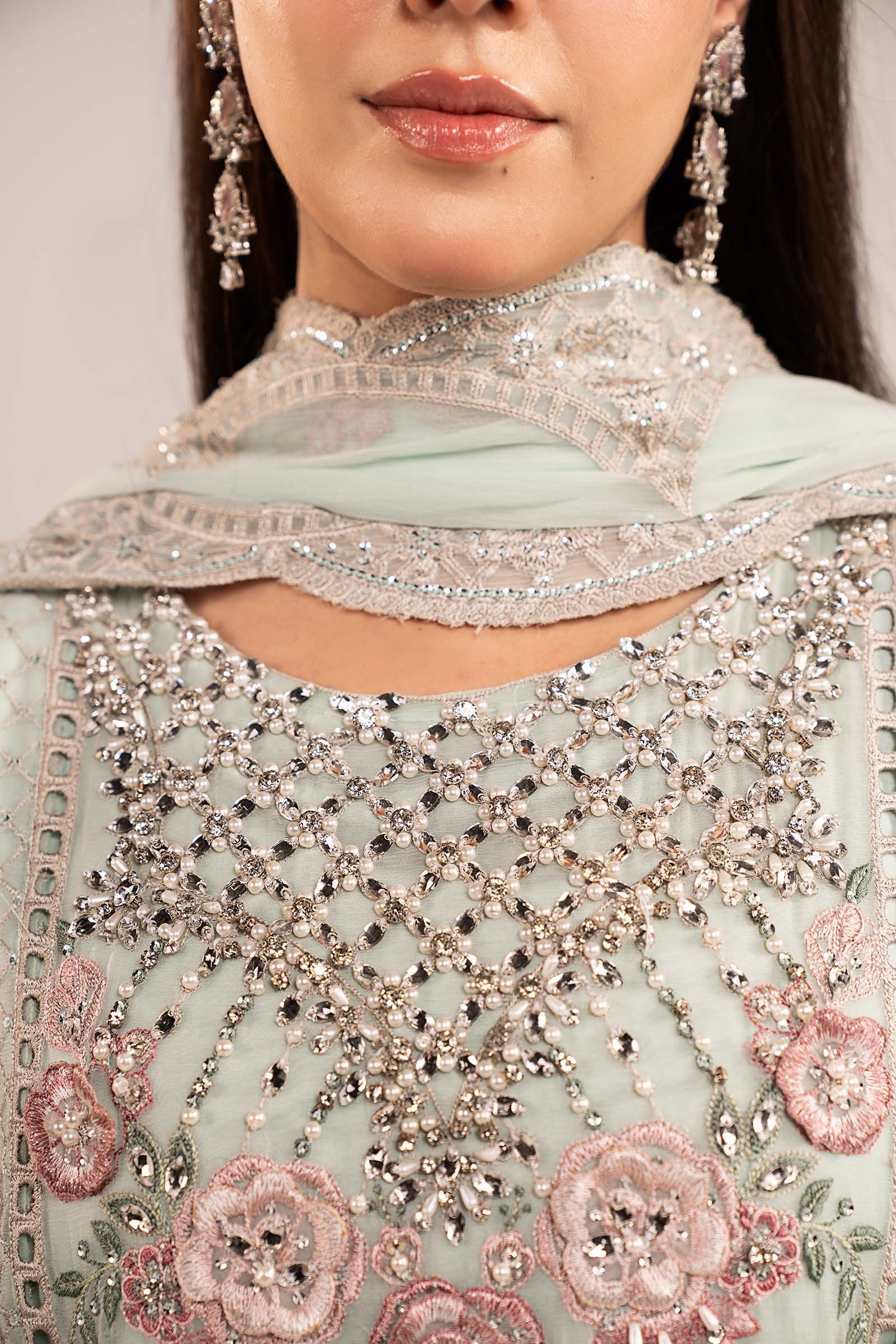 Maria B | Eid Collection Formals 26 | 3 Piece Embroidered Chiffon Suit