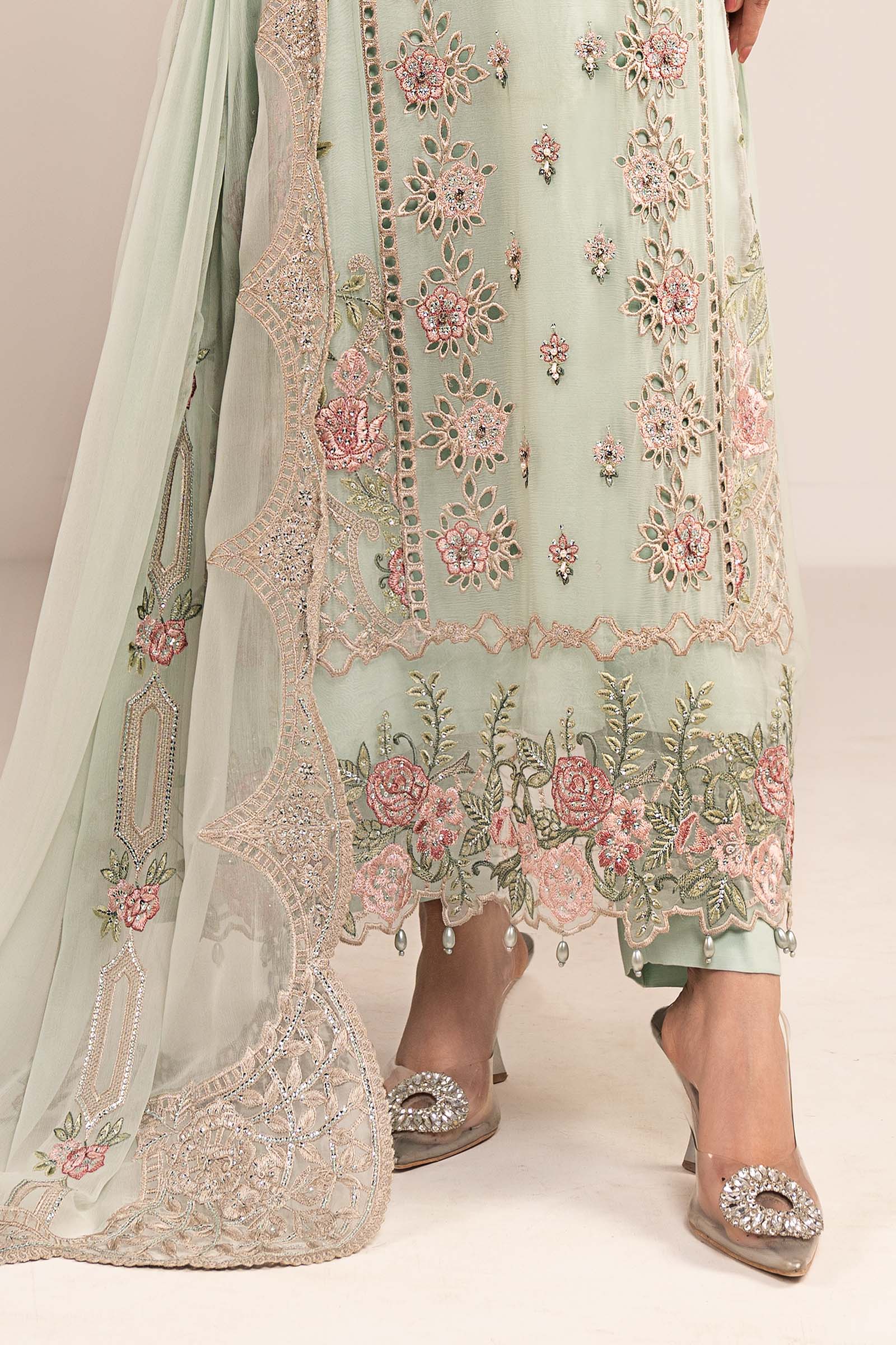 Maria B | Eid Collection Formals 26 | 3 Piece Embroidered Chiffon Suit