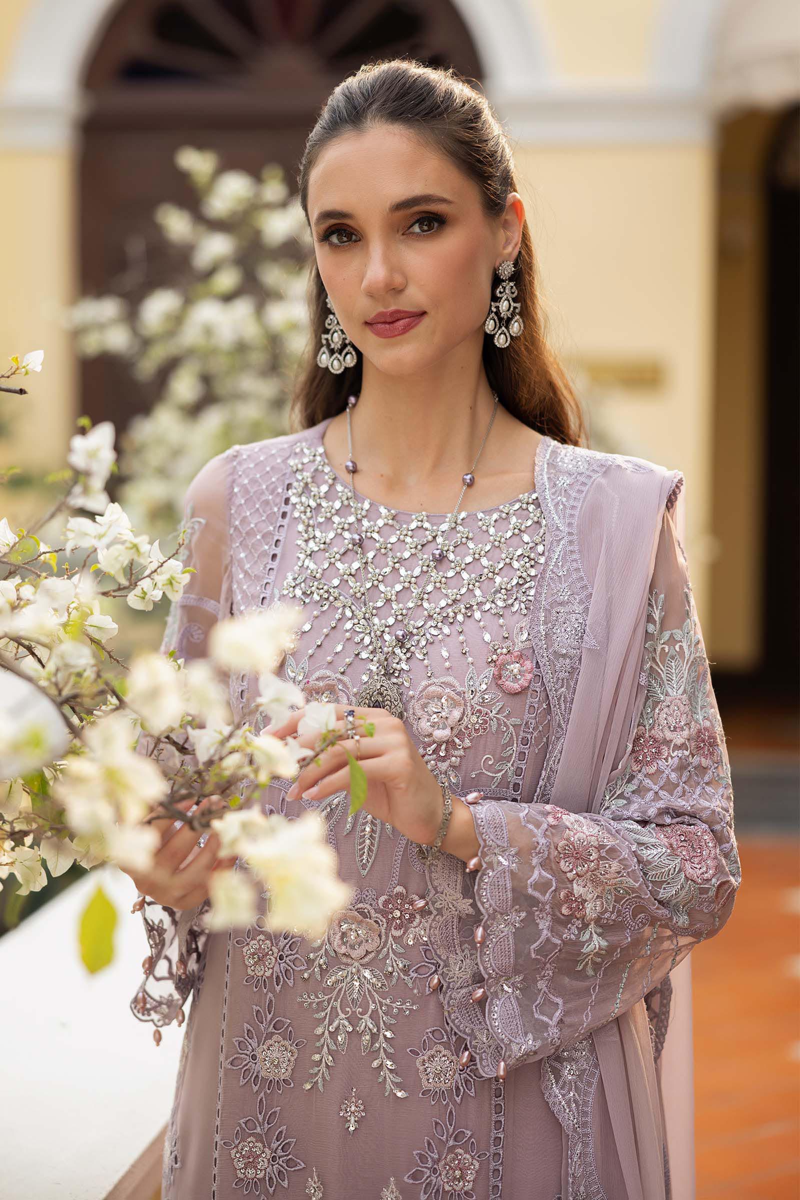 Maria B | Eid Collection Formals 26 | 3 Piece Embroidered Chiffon Suit
