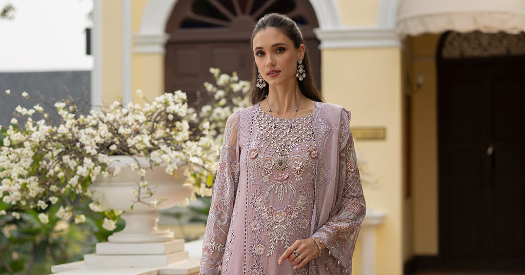Maria B | Eid Collection 26 | 3 Piece Embroidered Chiffon Suit
