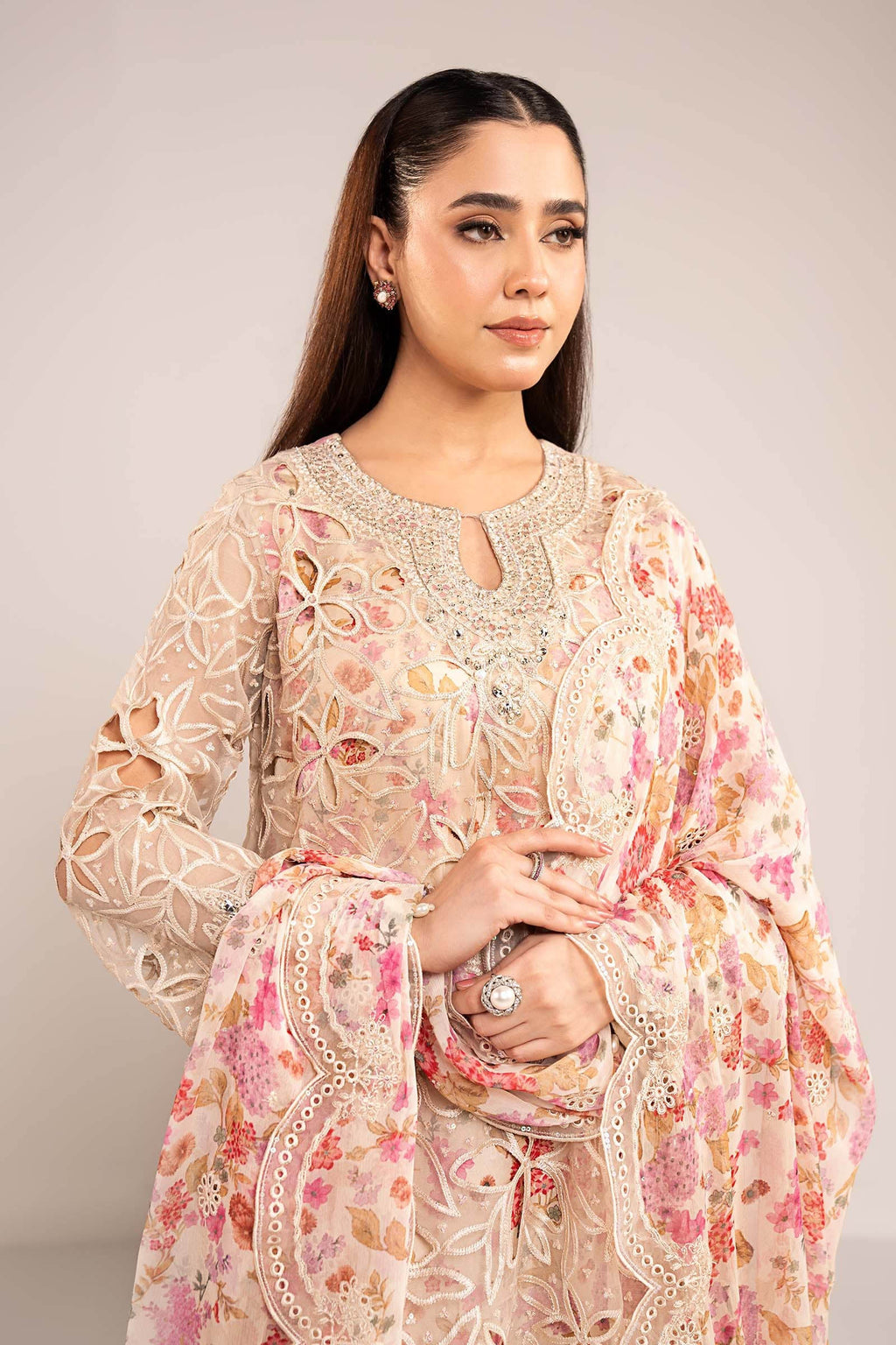 Maria B | Eid Collection Formals 26 | 3 Piece Embroidered Organza Suit