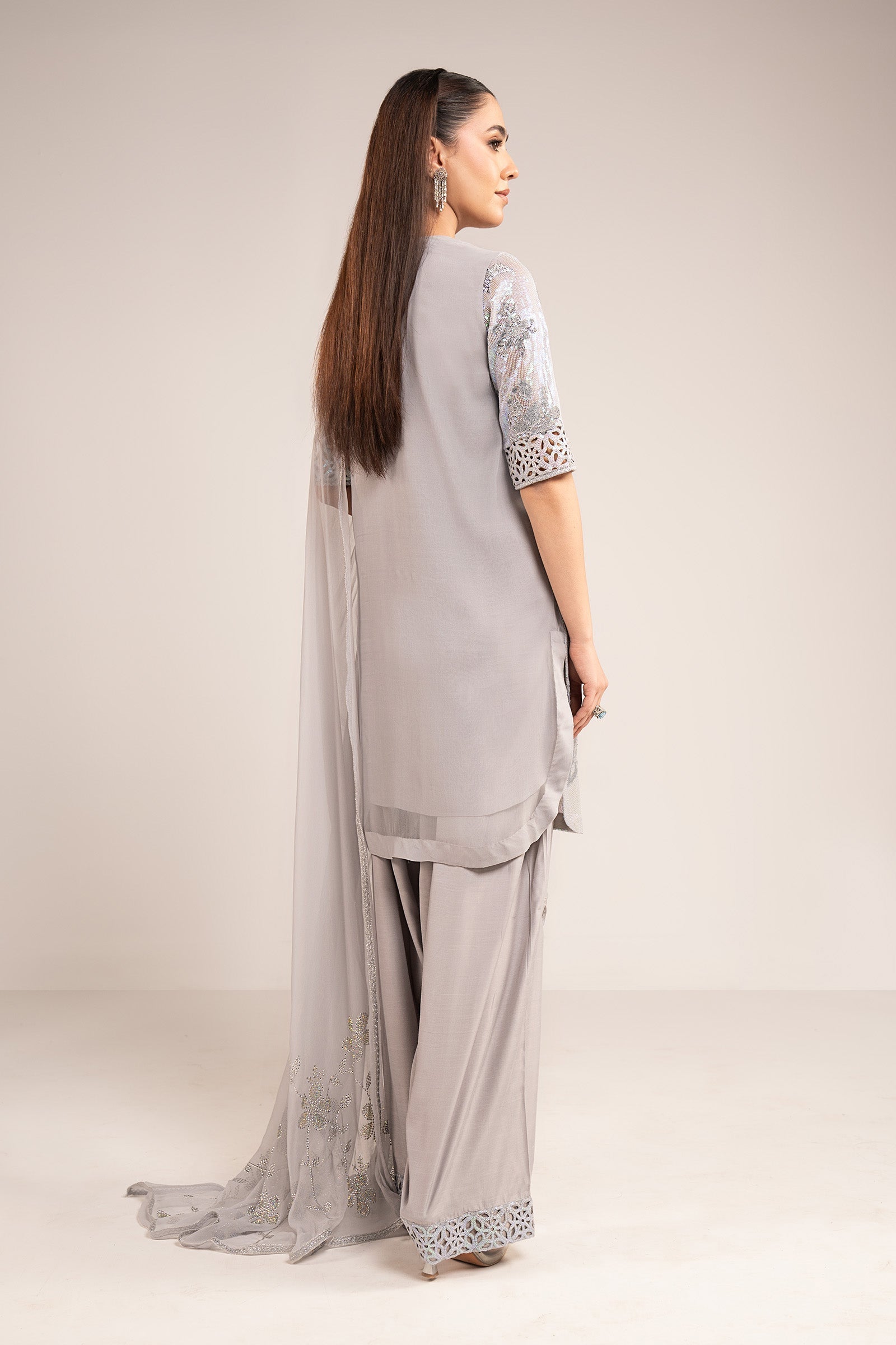 Maria B | Modern Archives | 3 Piece Embroidered Chiffon Suit