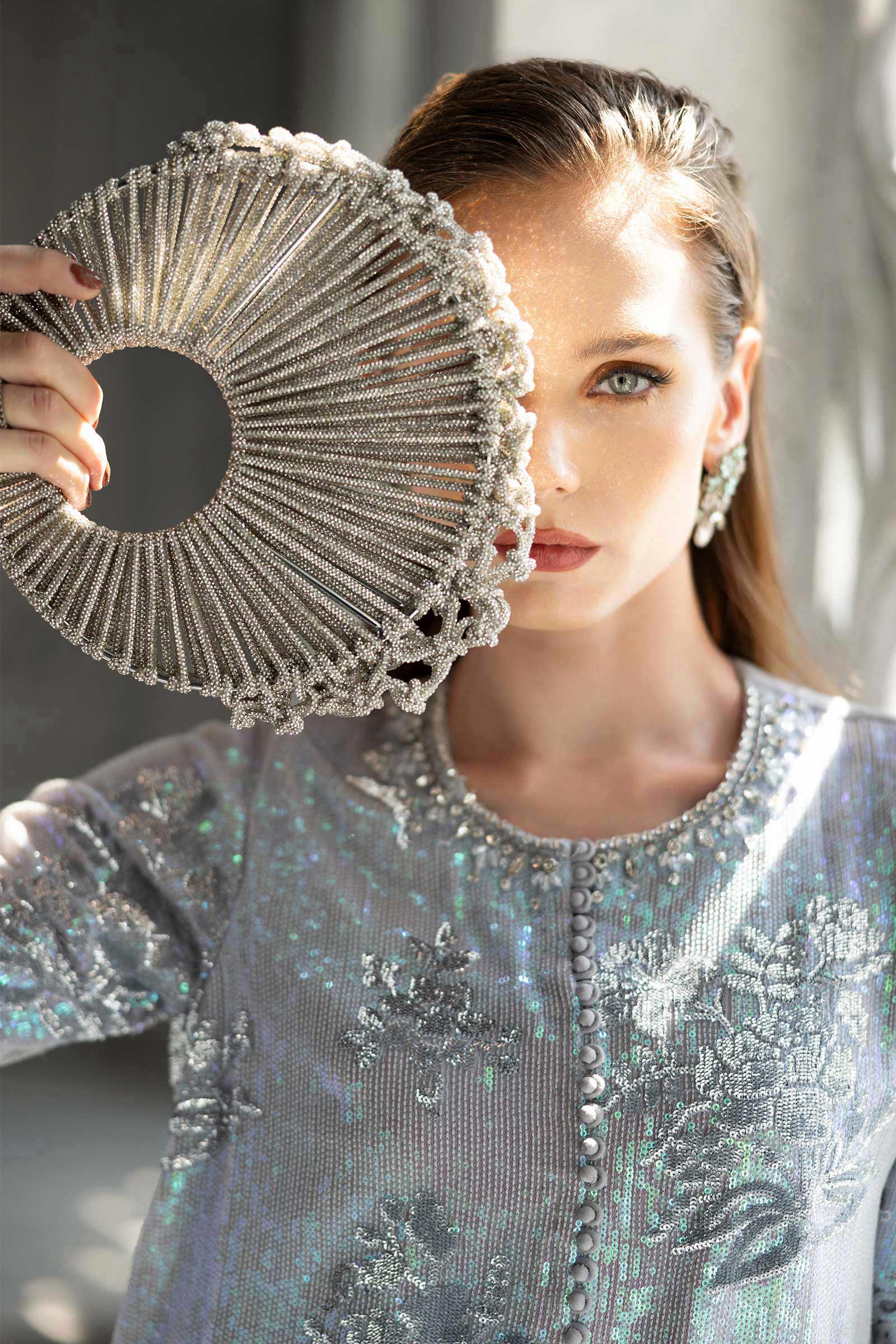 Maria B | Modern Archives | 3 Piece Embroidered Chiffon Suit