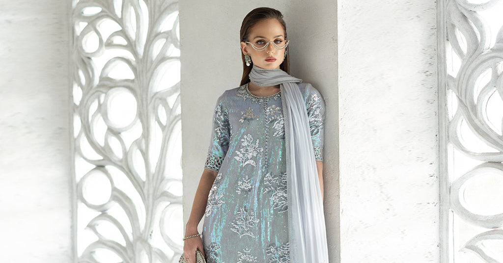 Maria B | Modern Archives | 3 Piece Embroidered Chiffon Suit