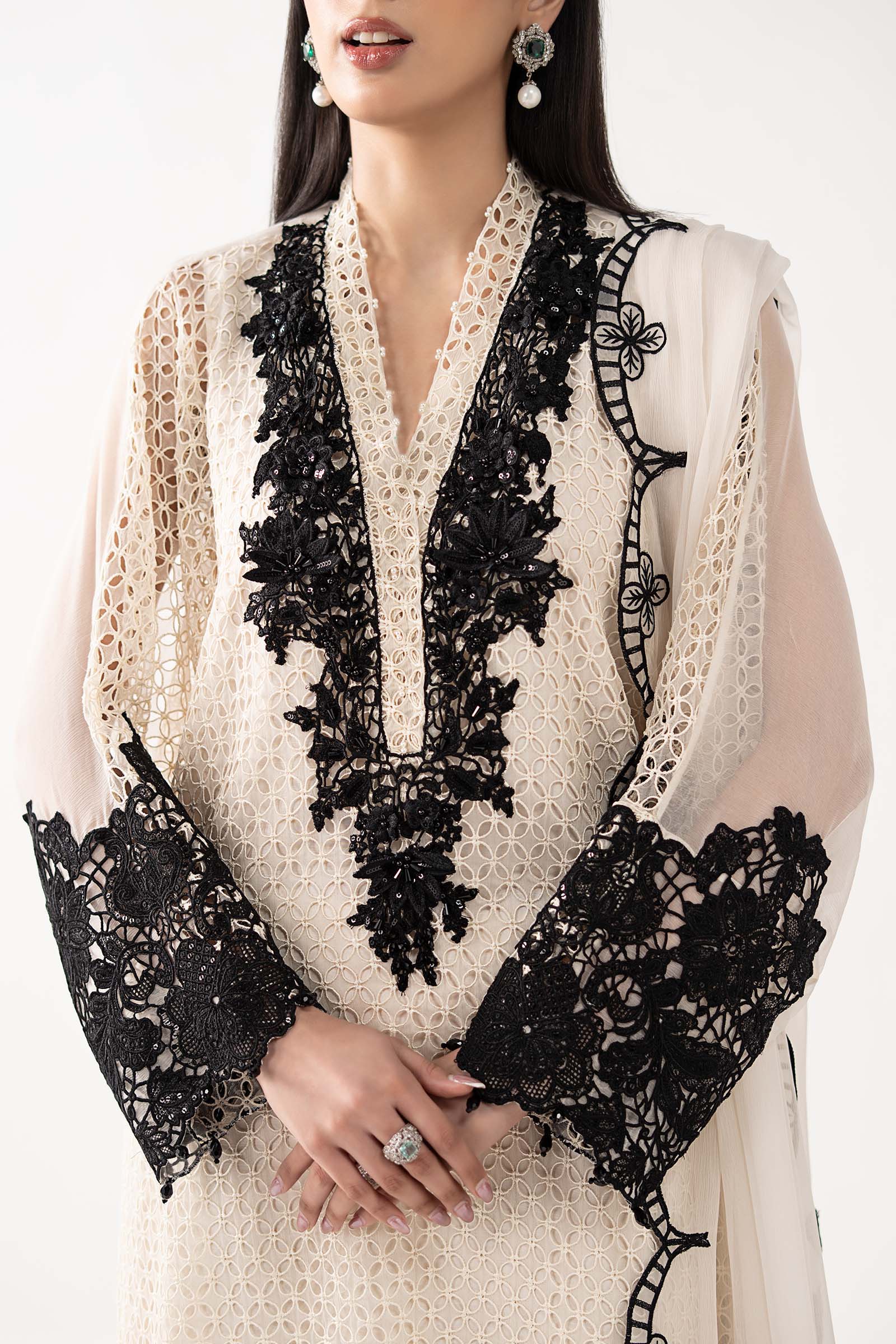 Maria B | Eid Collection 26 | 3 Piece Embroidered Chiffon Suit