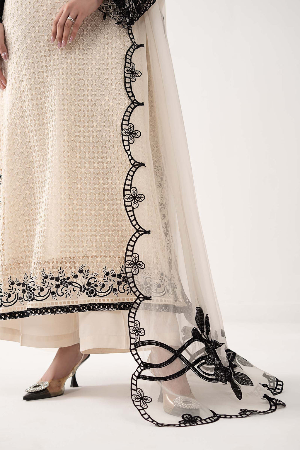 Maria B | Eid Collection 26 | 3 Piece Embroidered Chiffon Suit