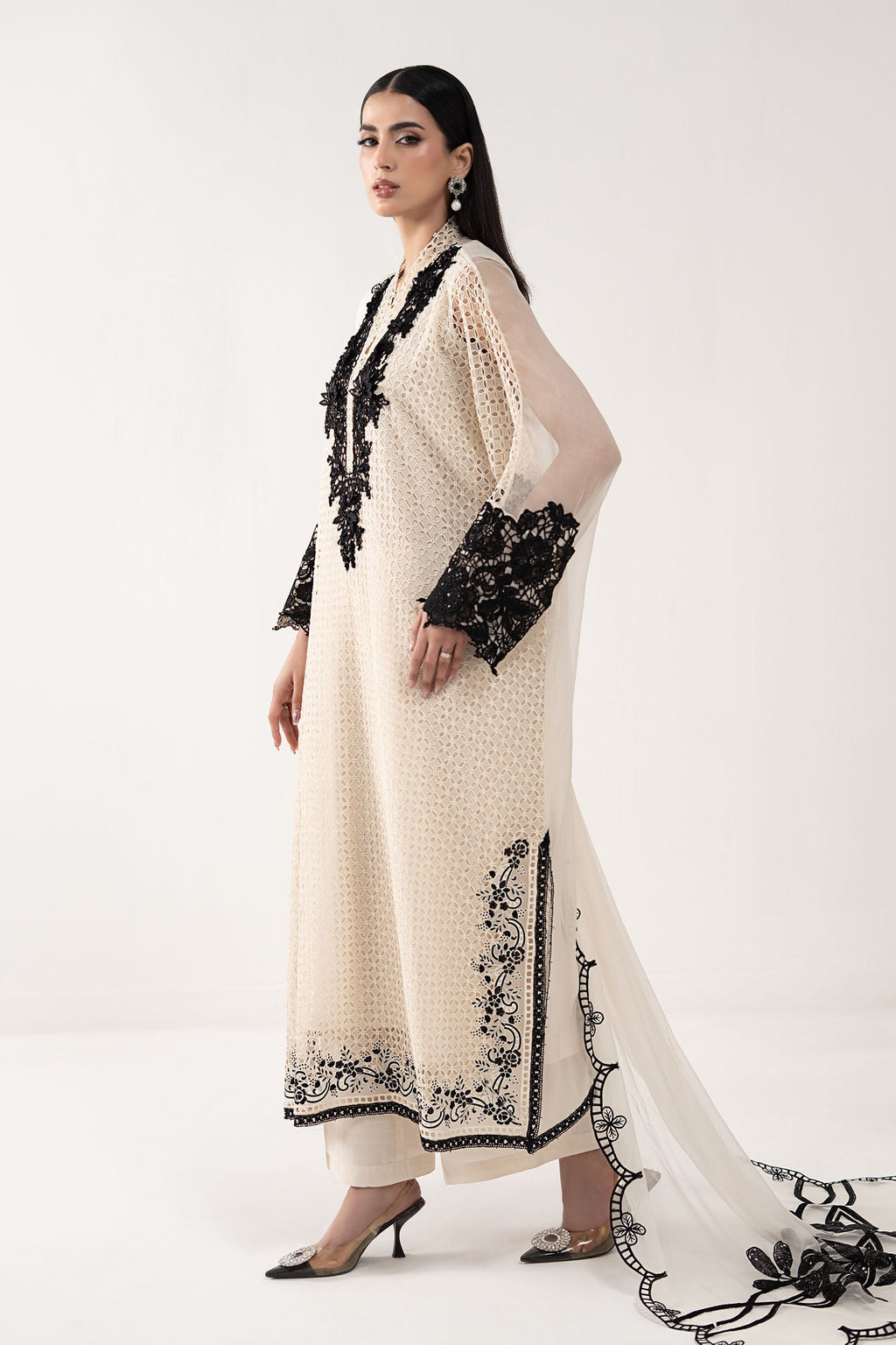 Maria B | Eid Collection 26 | 3 Piece Embroidered Chiffon Suit