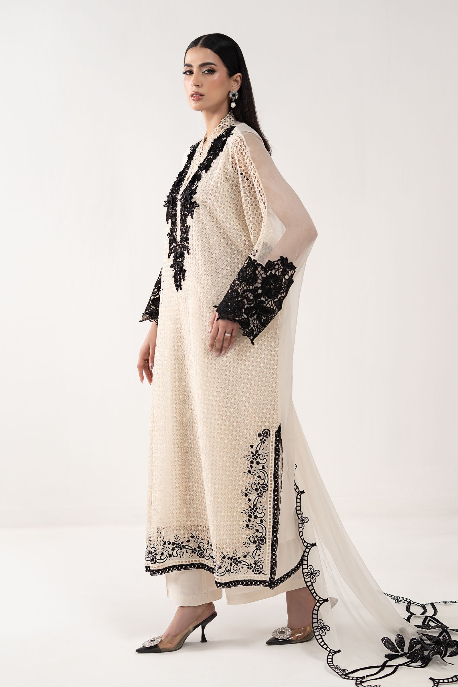 Maria B | Eid Collection 26 | 3 Piece Embroidered Chiffon Suit