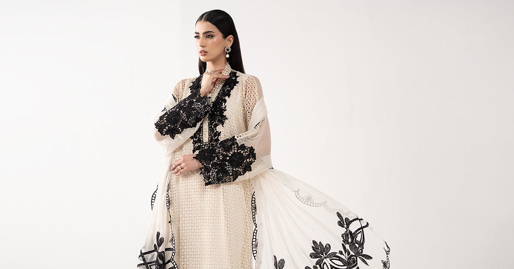 Maria B | Eid Collection 26 | 3 Piece Embroidered Chiffon Suit