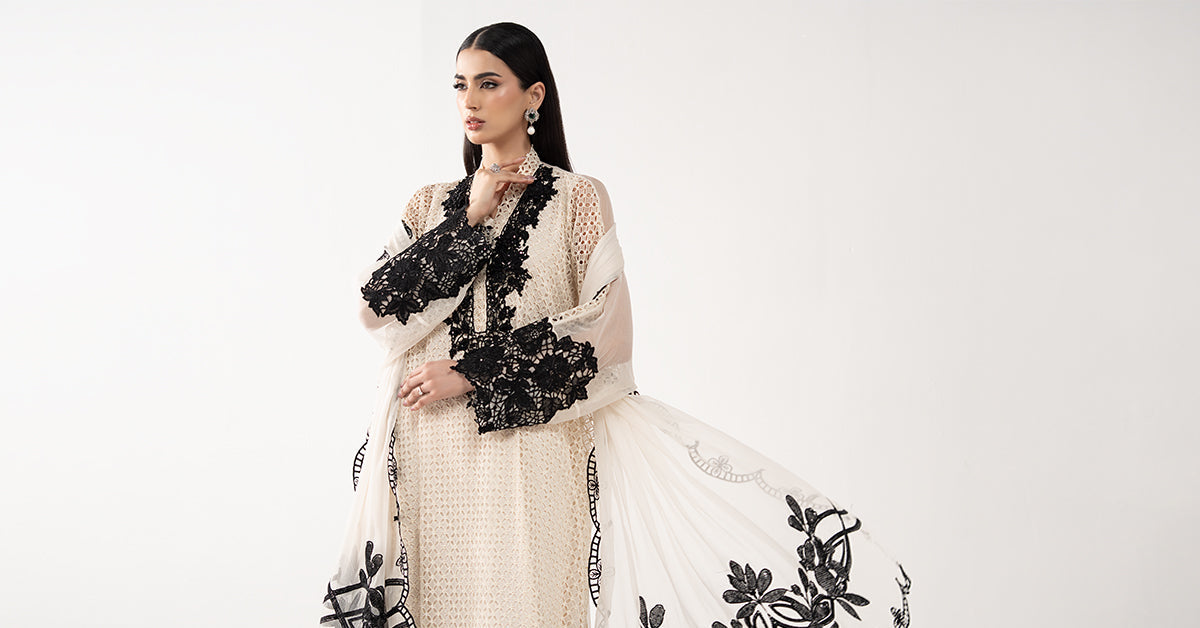 Maria B | Eid Collection 26 | 3 Piece Embroidered Chiffon Suit