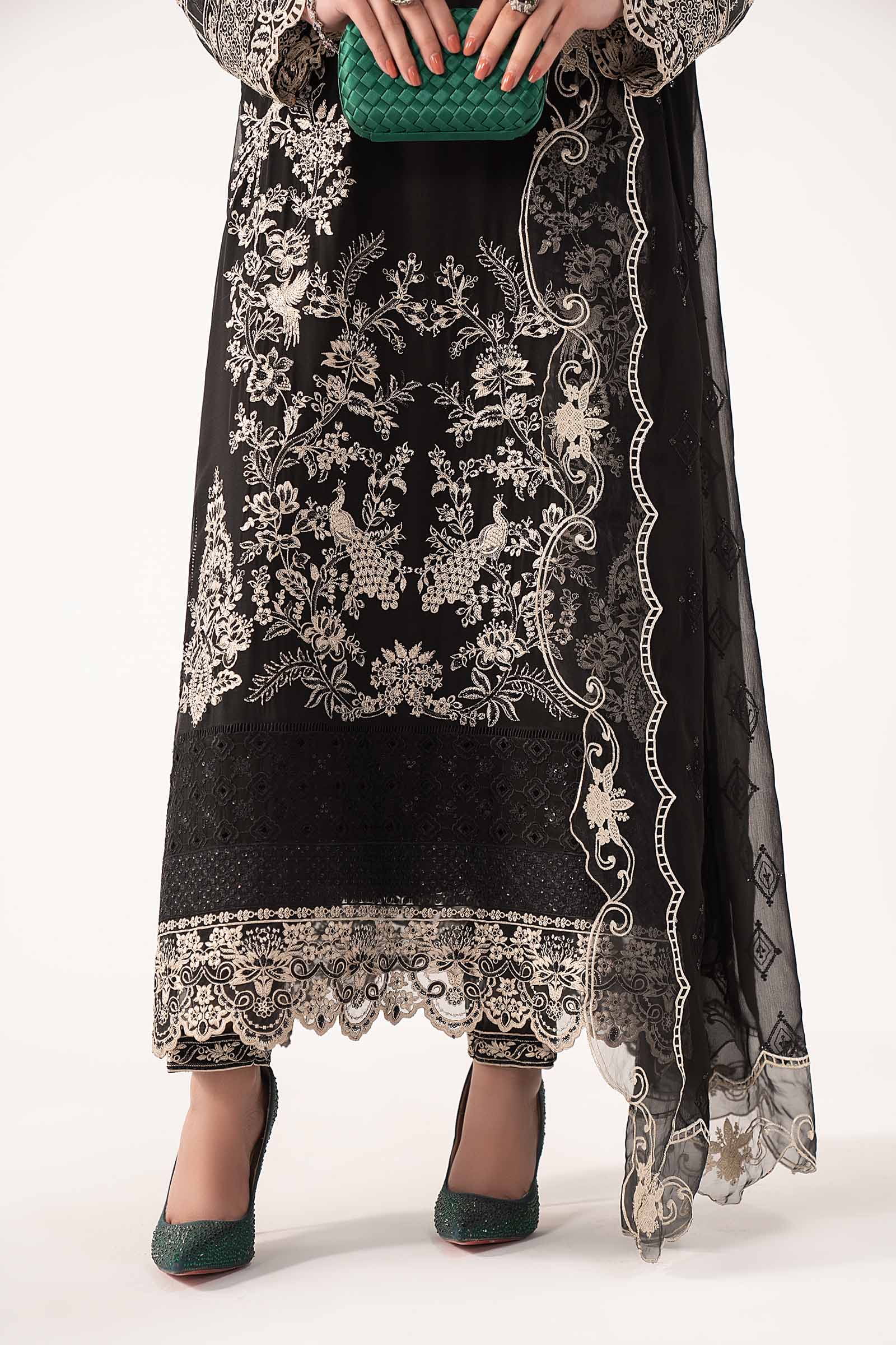 Maria B | Eid Collection Formals 26 | 3 Piece Embroidered Chiffon Suit