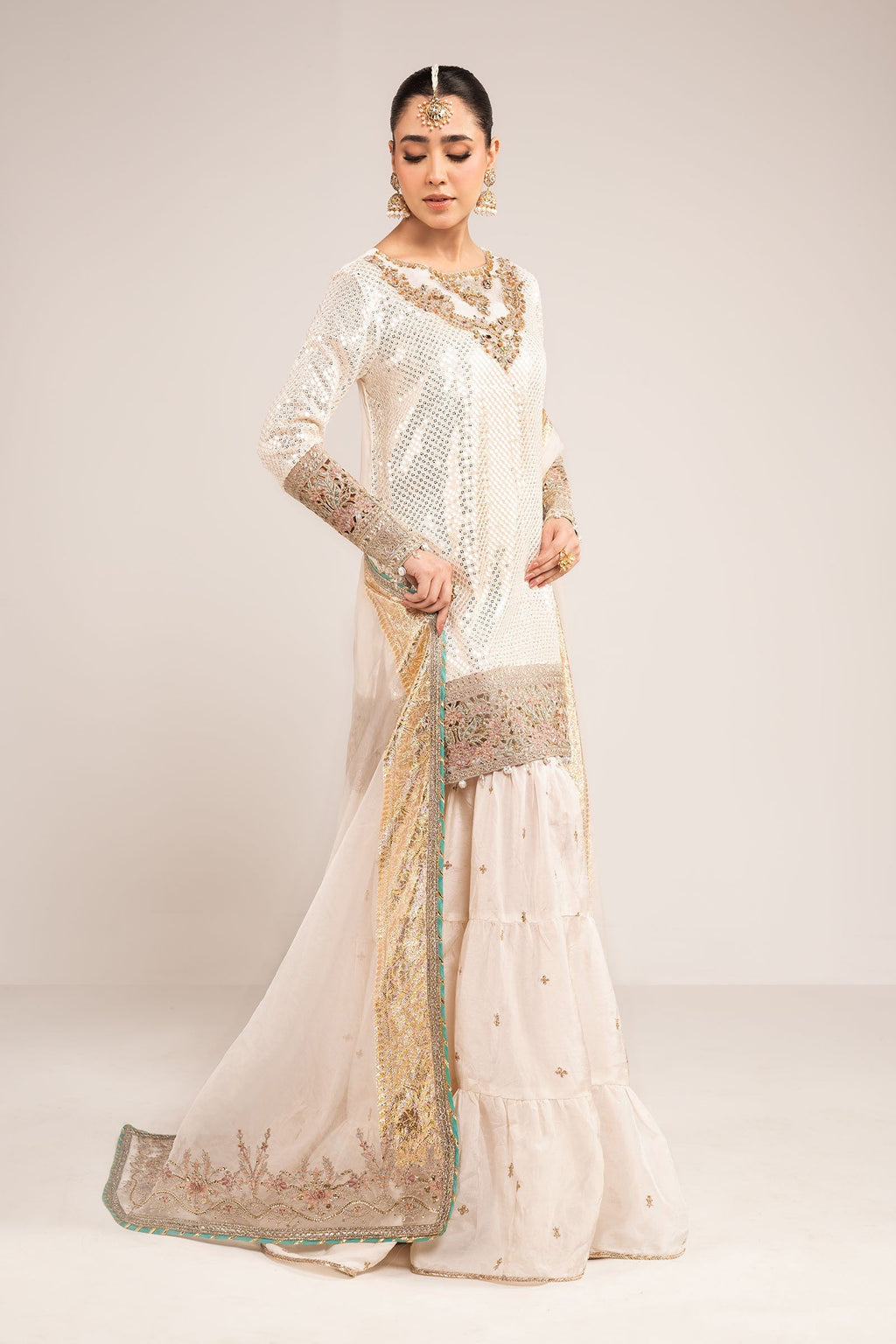 Maria B | Eid Collection Formals 26 | 3 Piece Embroidered Chiffon Suit