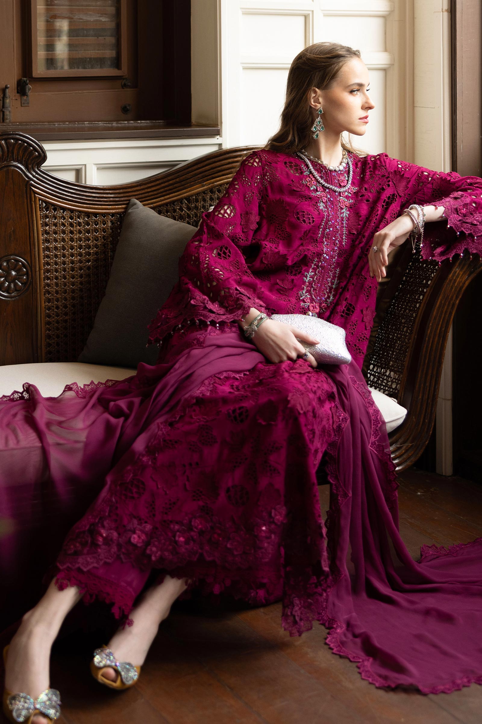 Maria B | Eid Collection 26 | 3 Piece Embroidered Raw Silk Suit