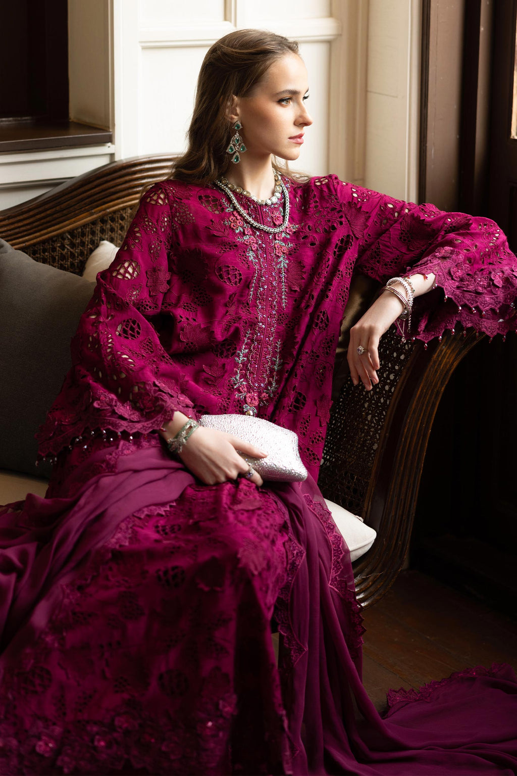 Maria B | Eid Collection 26 | 3 Piece Embroidered Raw Silk Suit