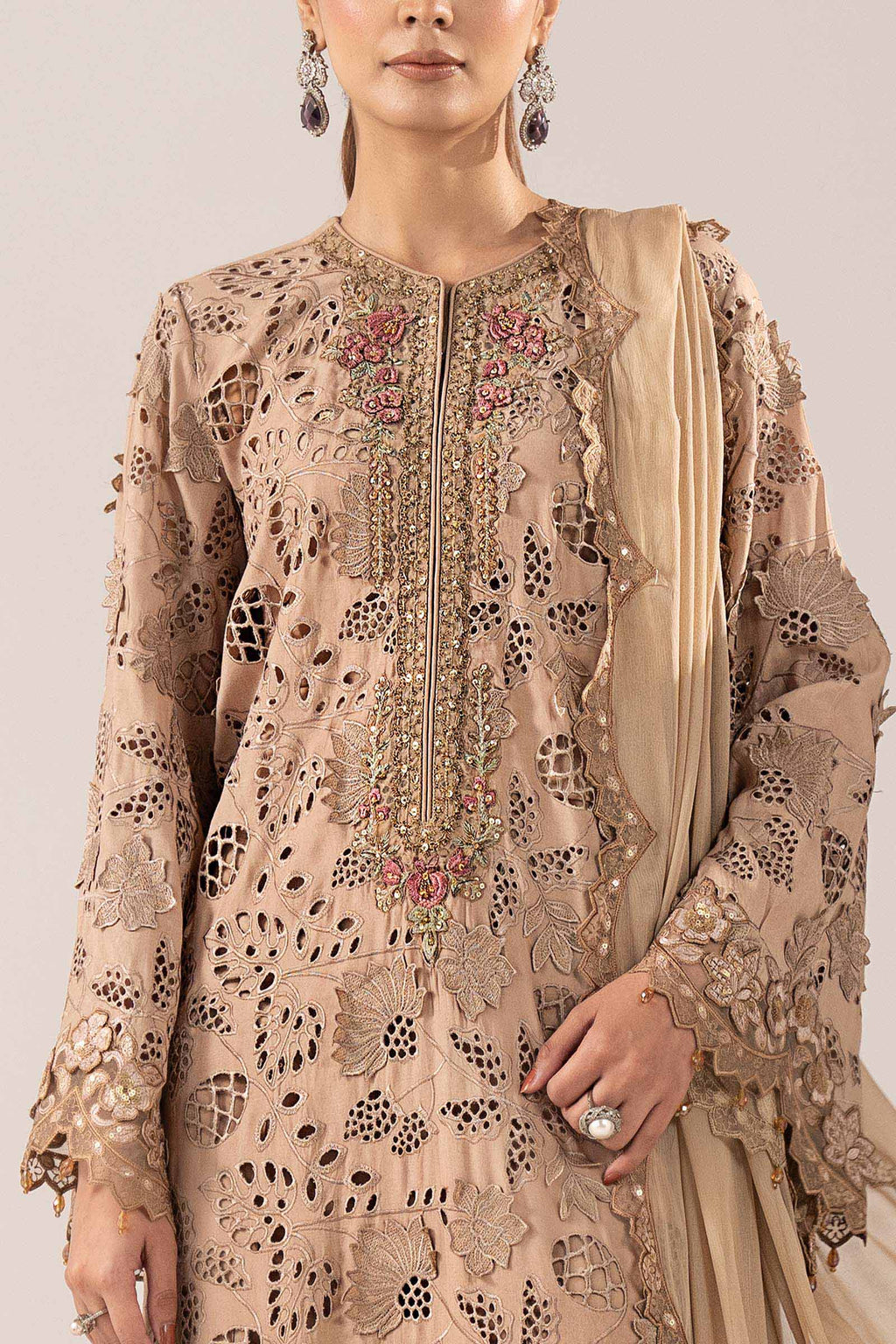 Maria B | Eid Collection 26 | 3 Piece Embroidered Raw Silk Suit
