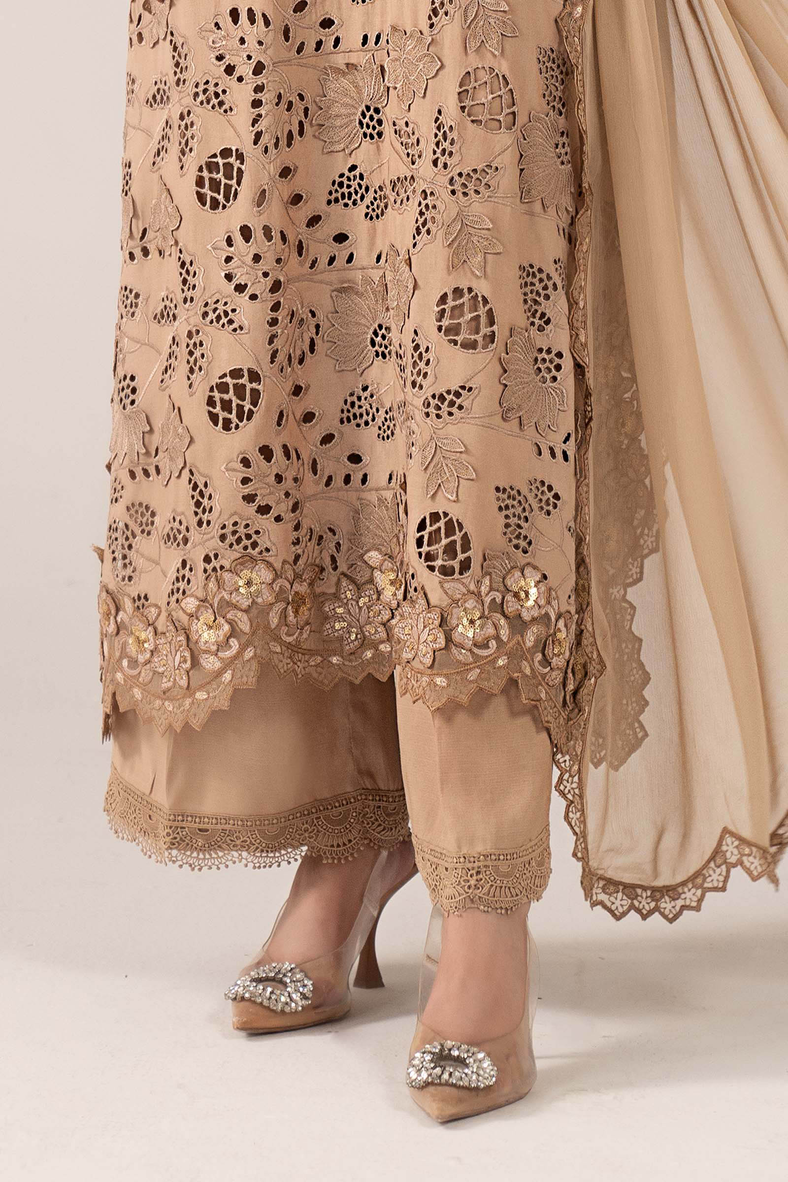 Maria B | Eid Collection 26 | 3 Piece Embroidered Raw Silk Suit