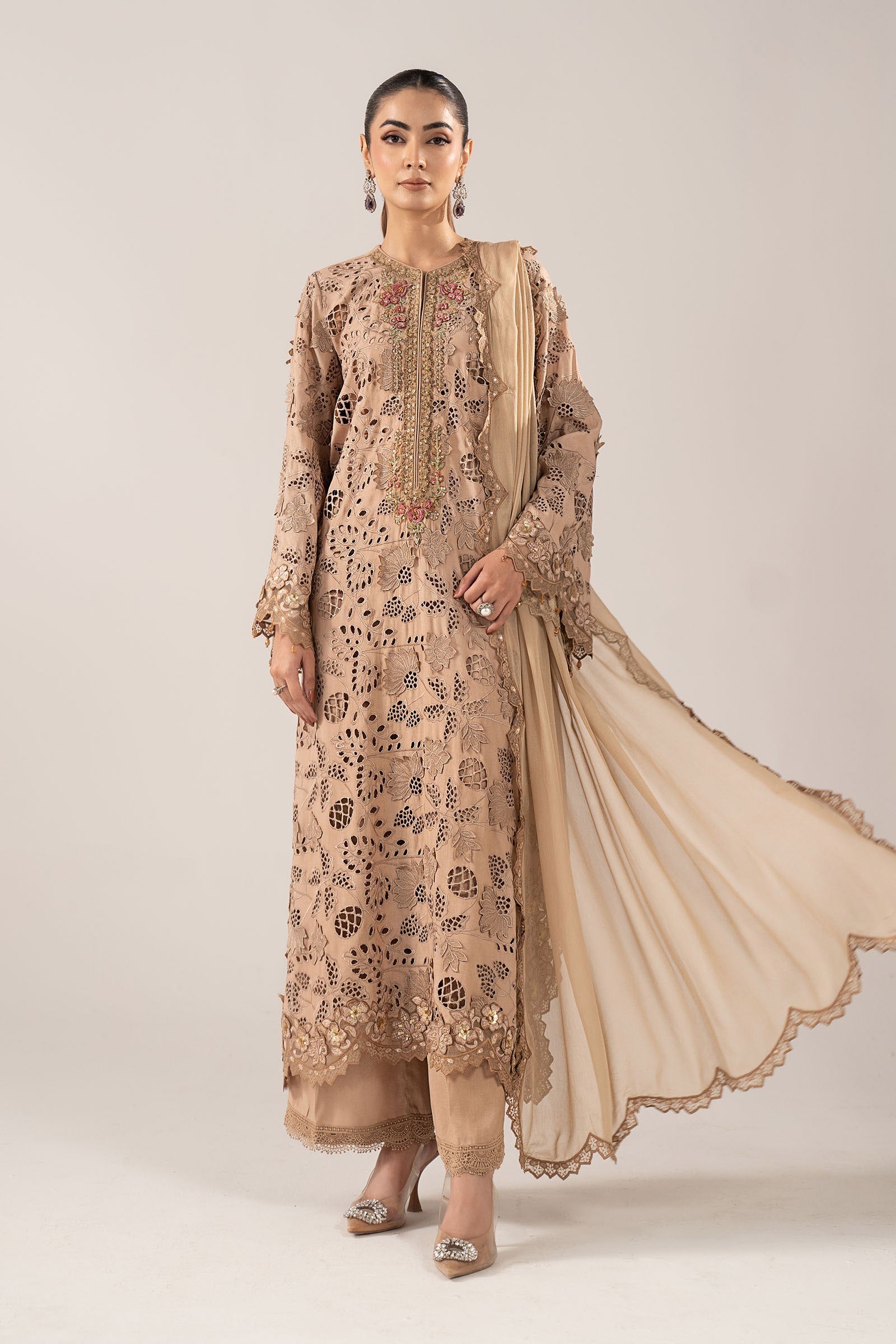 Maria B | Eid Collection 26 | 3 Piece Embroidered Raw Silk Suit