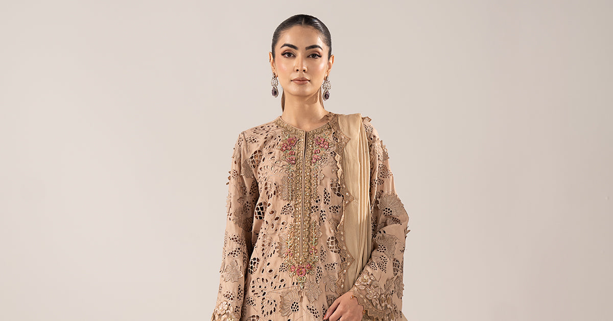 Maria B | Eid Collection 26 | 3 Piece Embroidered Raw Silk Suit
