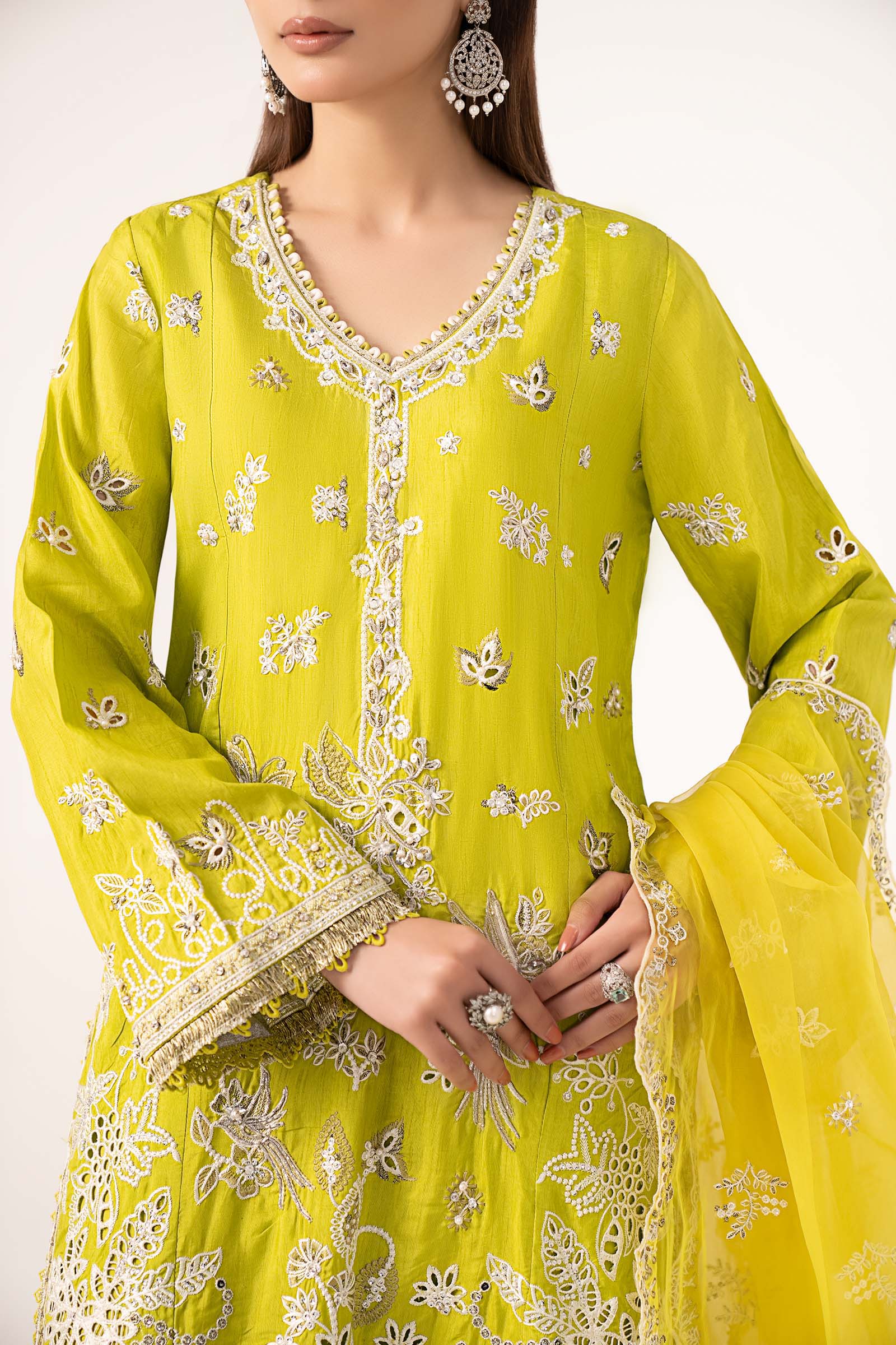 Maria B | Eid Collection 26 | 3 Piece Embroidered Raw Silk Suit