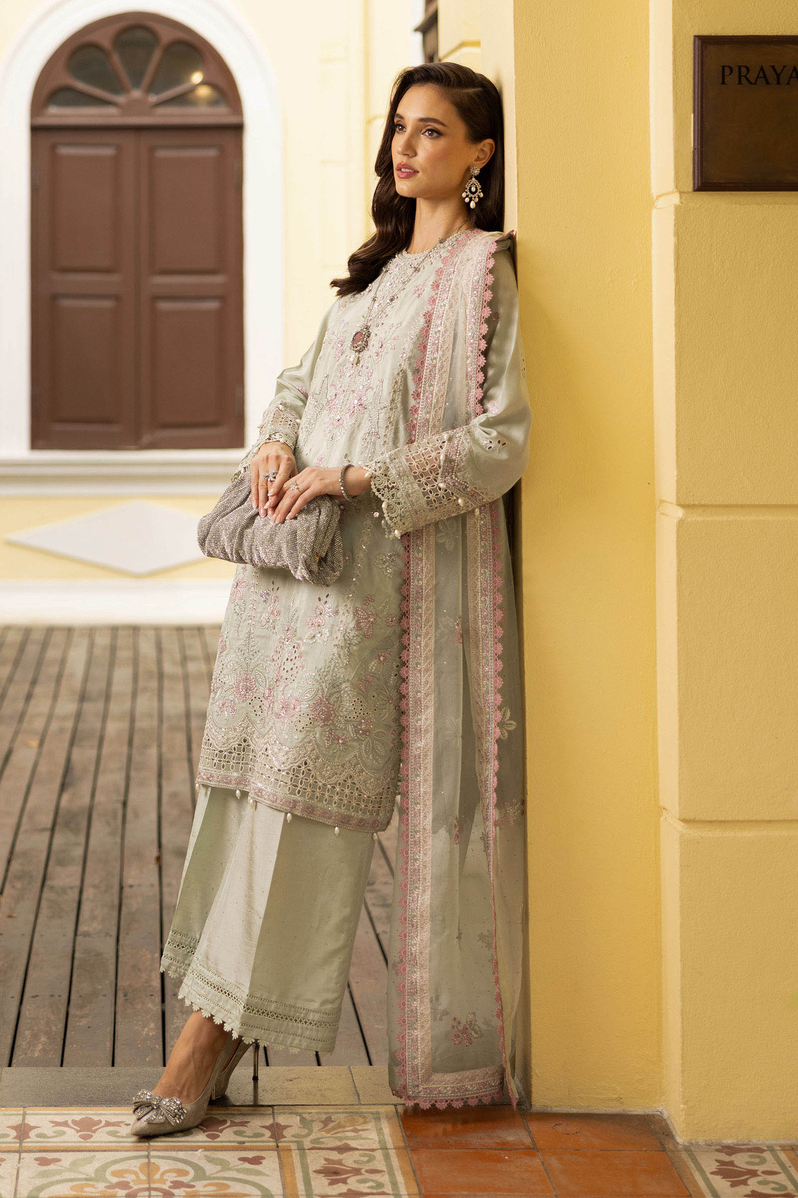 Maria B | Eid Collection 26 | 3 Piece Embroidered Raw Silk Suit