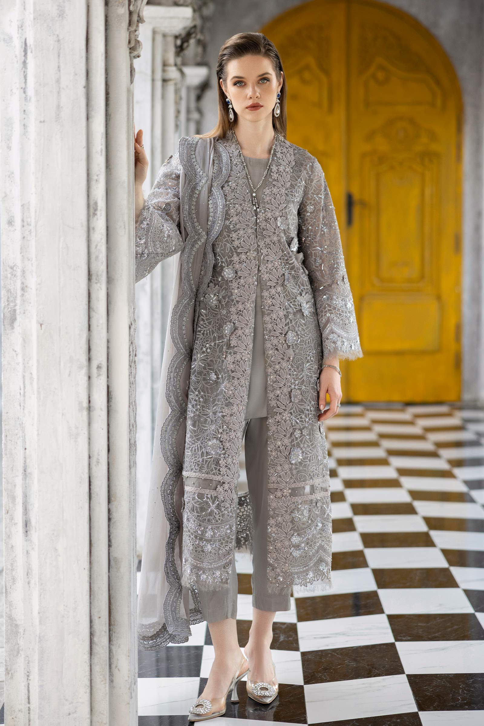 Maria B | Eid Collection 26 | 3 Piece Embroidered Organza Suit