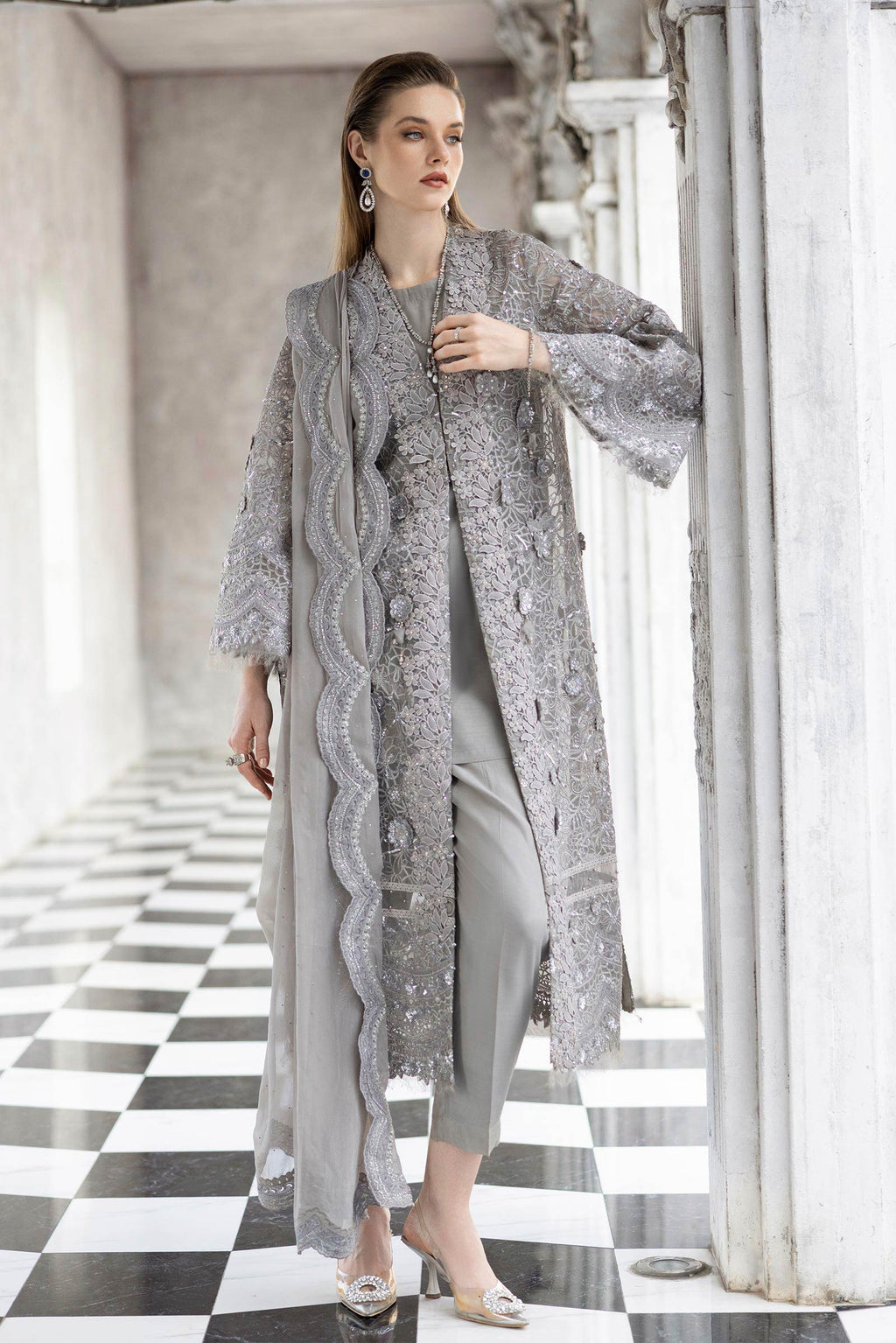 Maria B | Eid Collection 26 | 3 Piece Embroidered Organza Suit