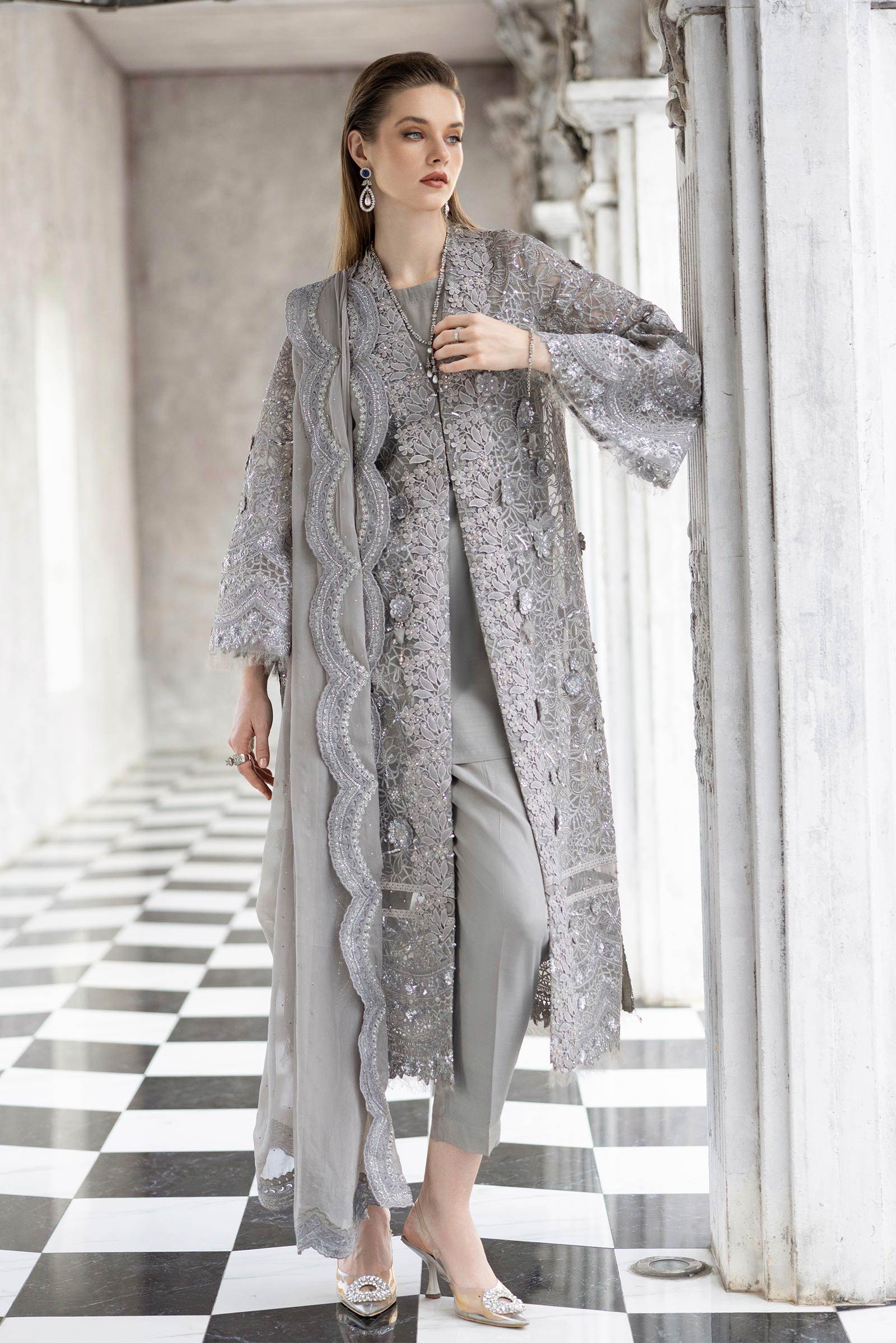 Maria B | Eid Collection 26 | 3 Piece Embroidered Organza Suit