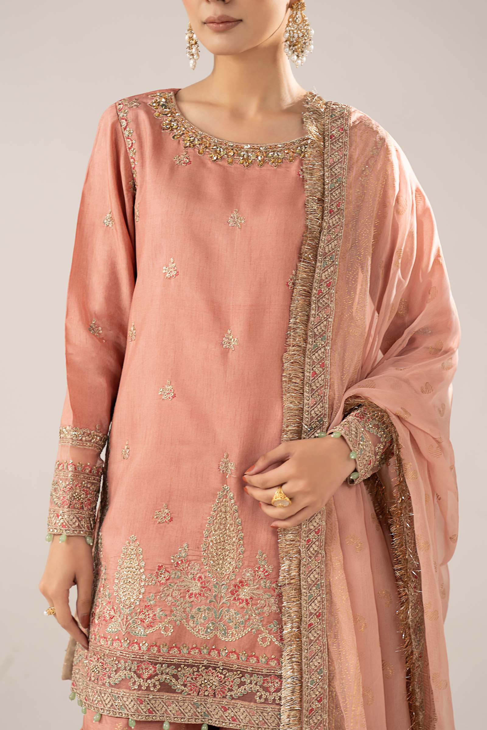 Maria B | Eid Collection 26 | 3 Piece Embroidered Raw Silk Suit