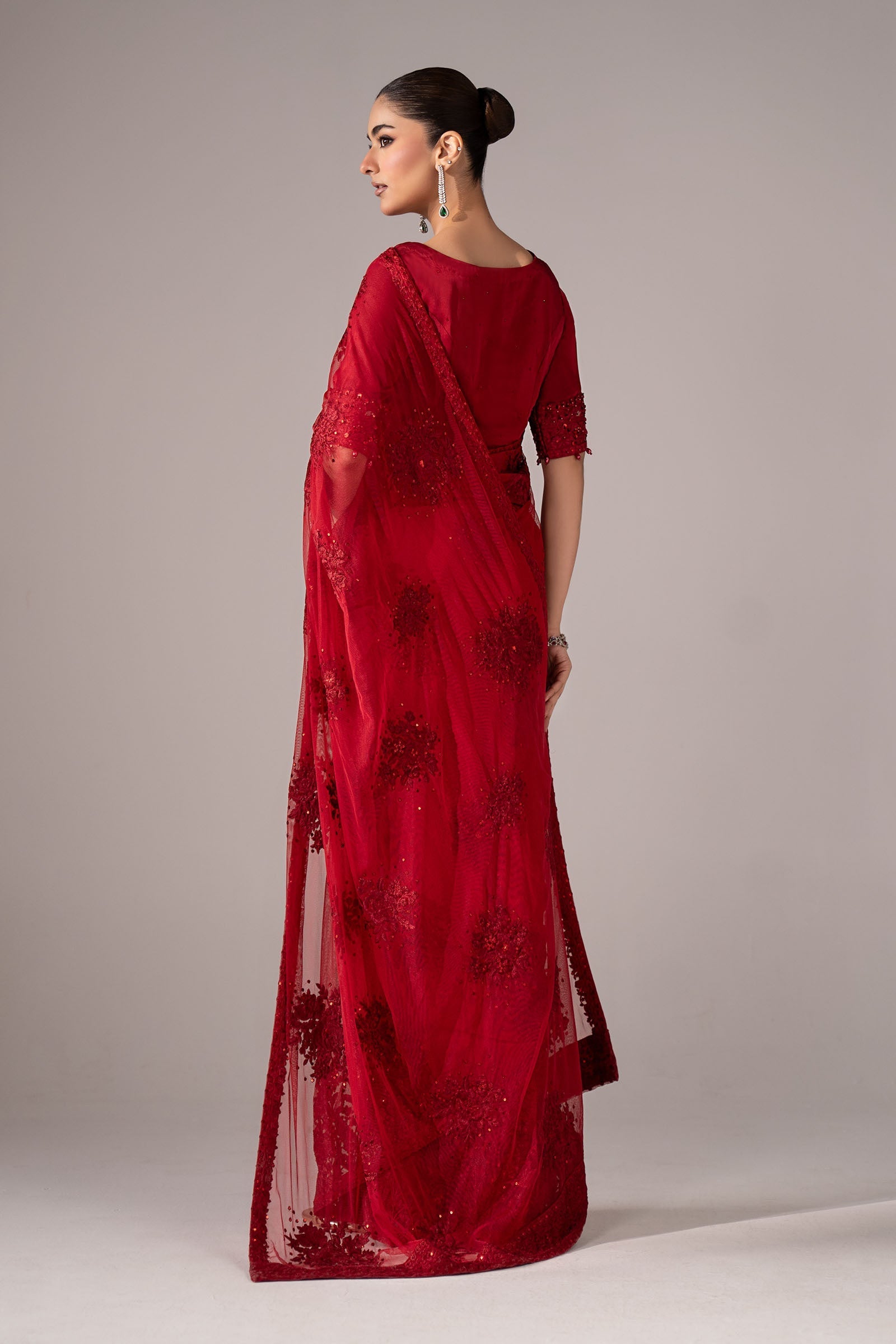 Maria B | Eid Collection 26 | Embroidered Chiffon Saree