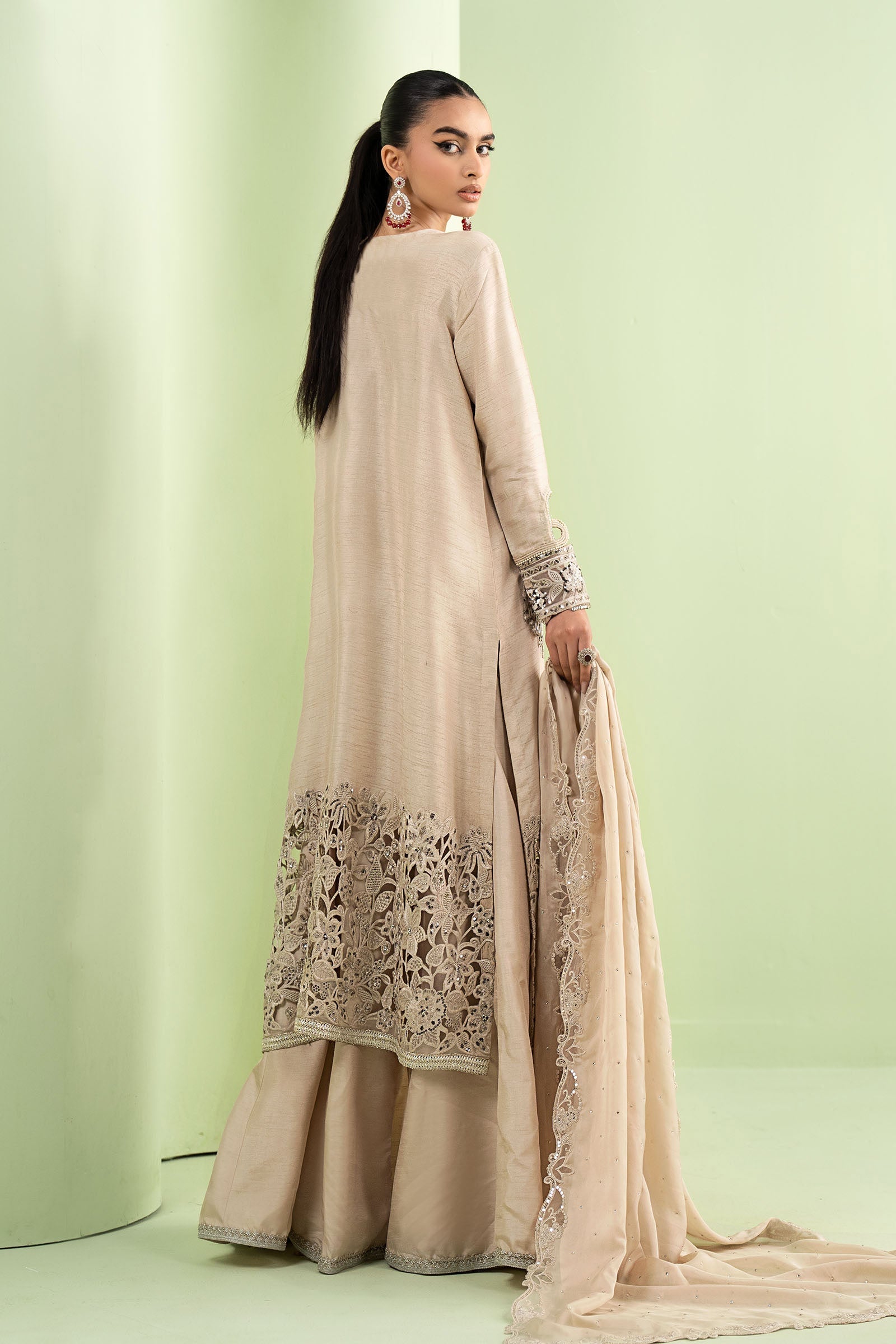 Maria B | Eid Collection 26 | 3 Piece Embroidered Raw Silk Suit