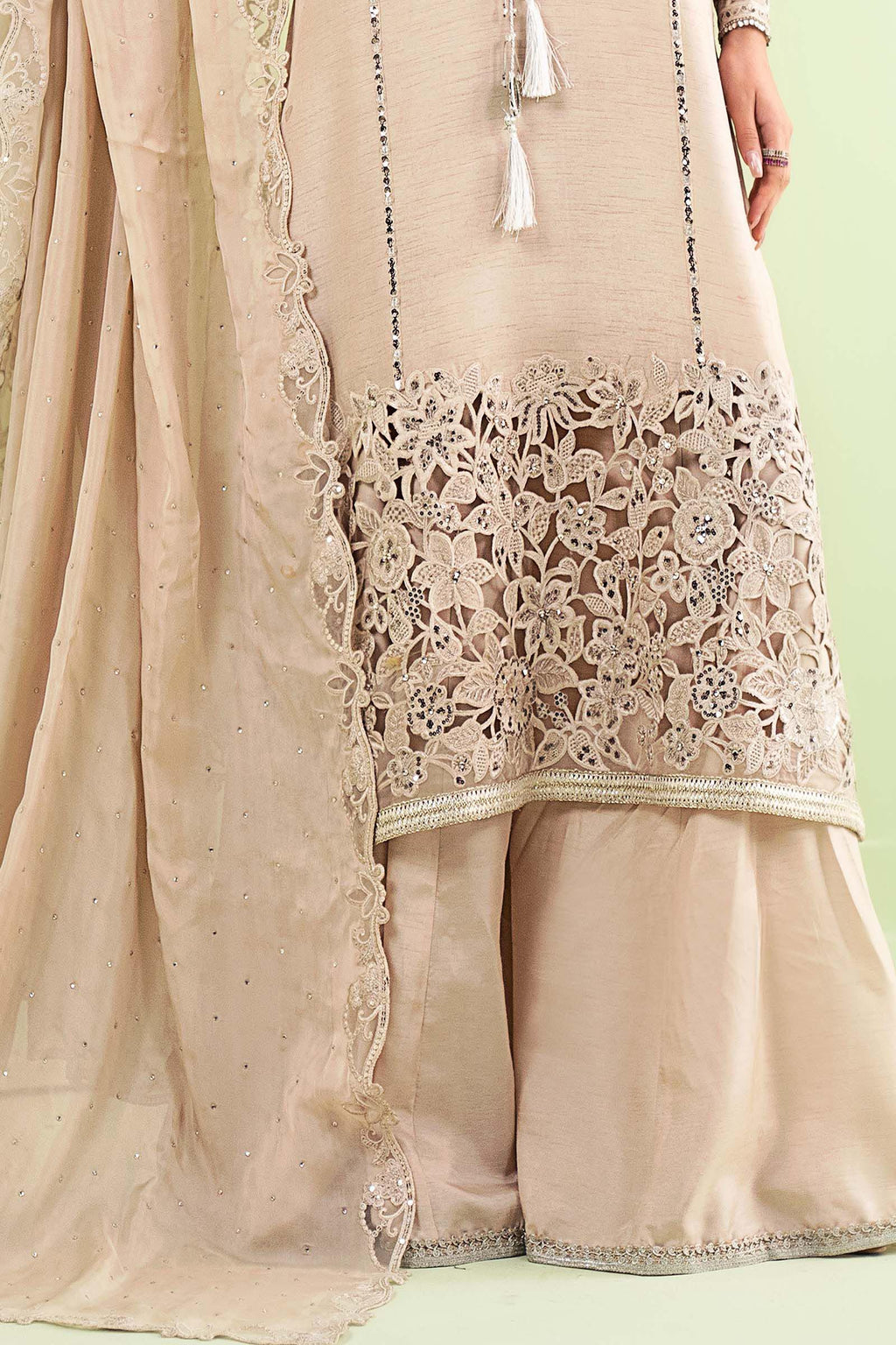 Maria B | Eid Collection 26 | 3 Piece Embroidered Raw Silk Suit