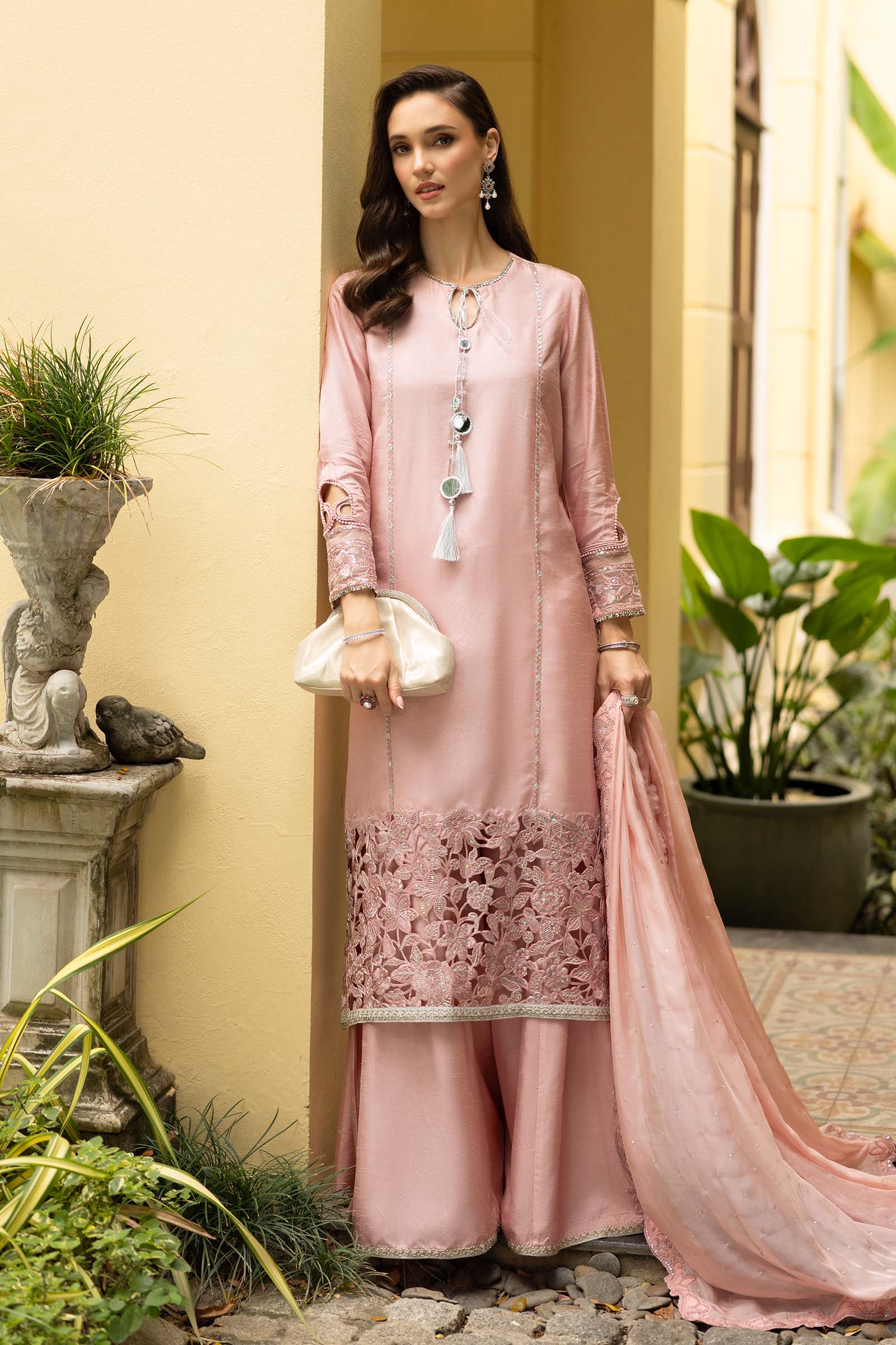 Maria B | Eid Collection 26 | 3 Piece Embroidered Raw Silk Suit