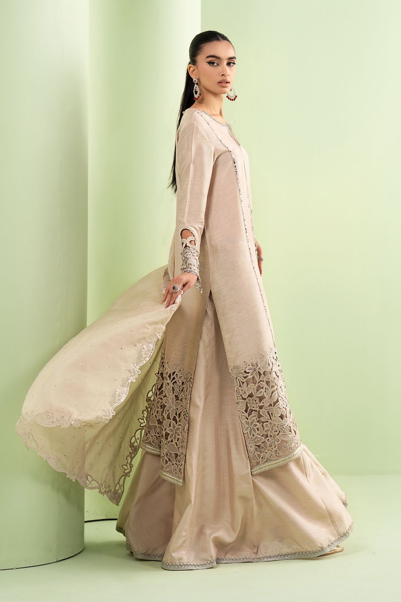 Maria B | Eid Collection 26 | 3 Piece Embroidered Raw Silk Suit