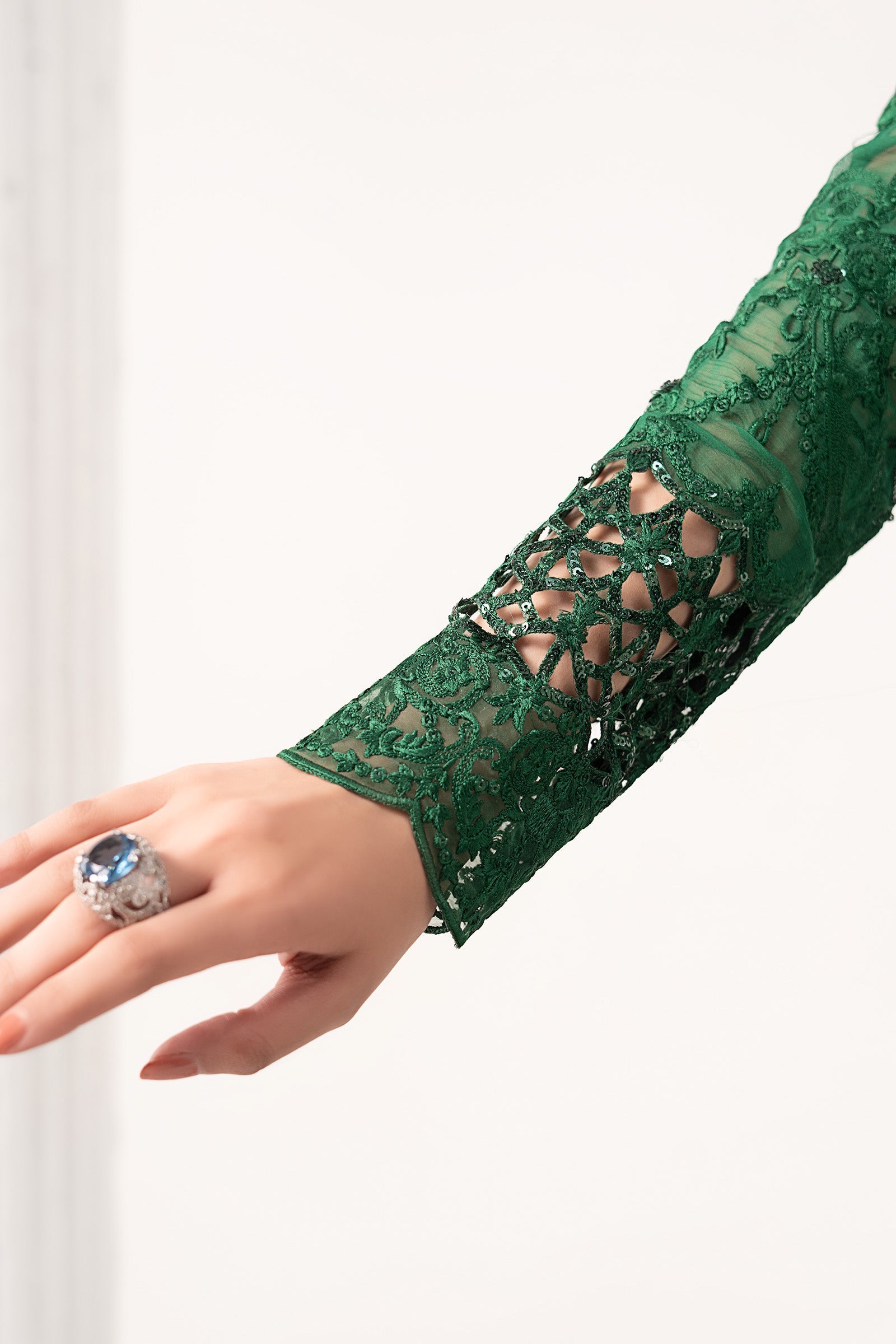 Maria B | Eid Collection 26 | Embroidered Chiffon Saree