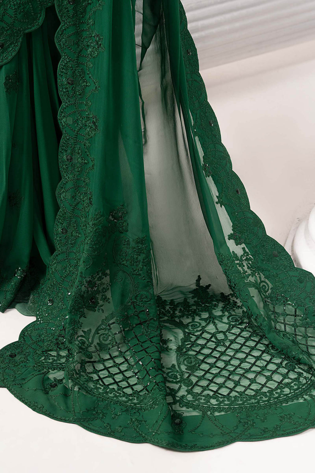 Maria B | Eid Collection 26 | Embroidered Chiffon Saree