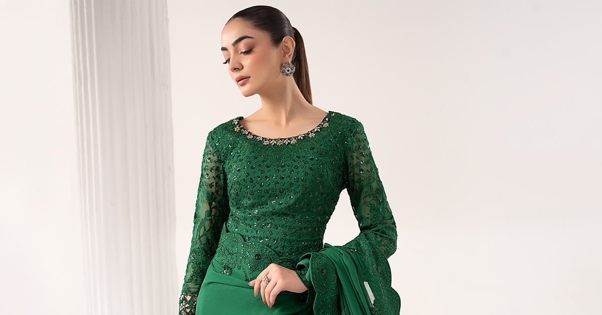Maria B | Eid Collection 26 | Embroidered Chiffon Saree