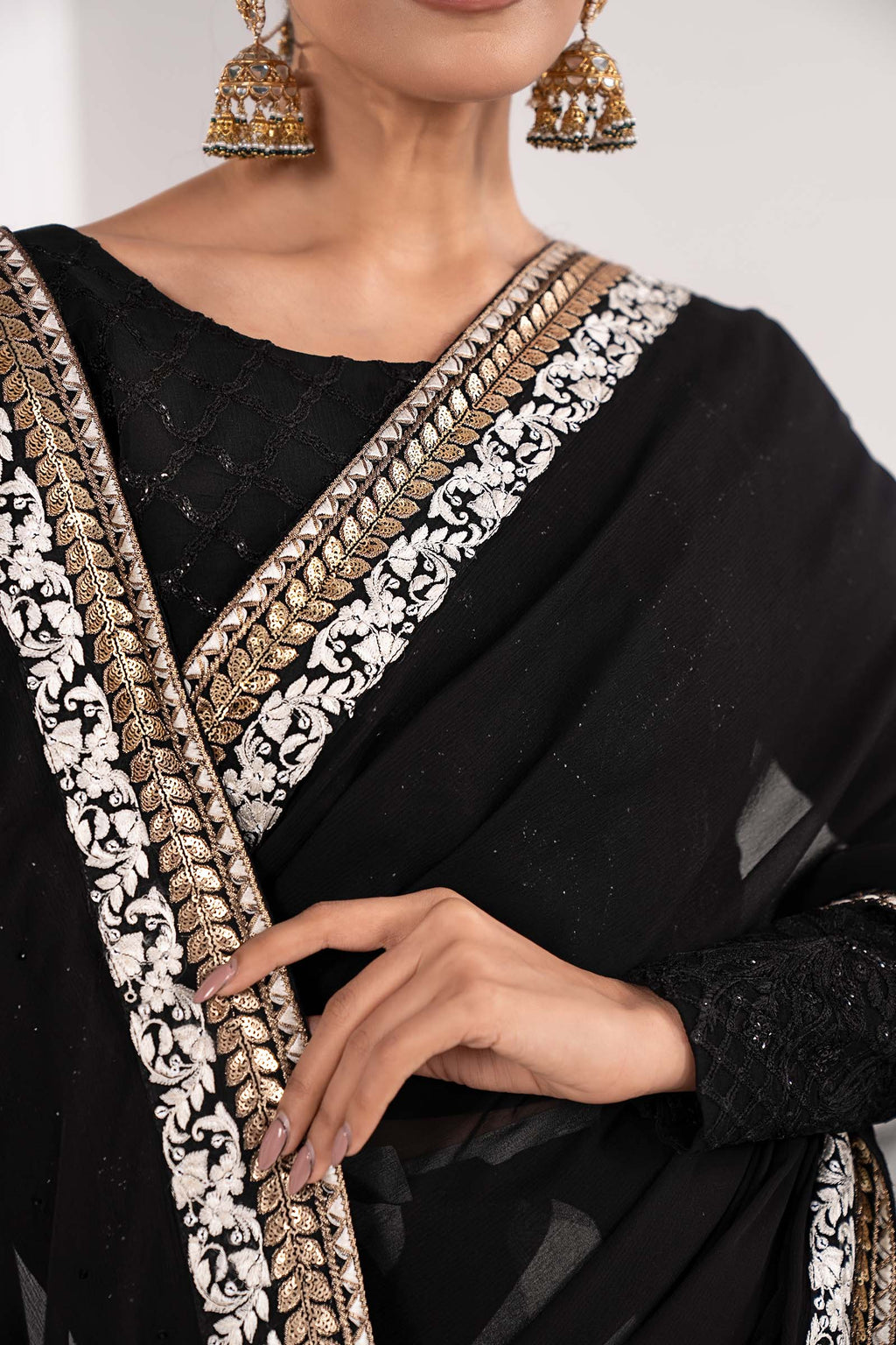 Maria B | Eid Collection 26 | Embroidered Chiffon Saree