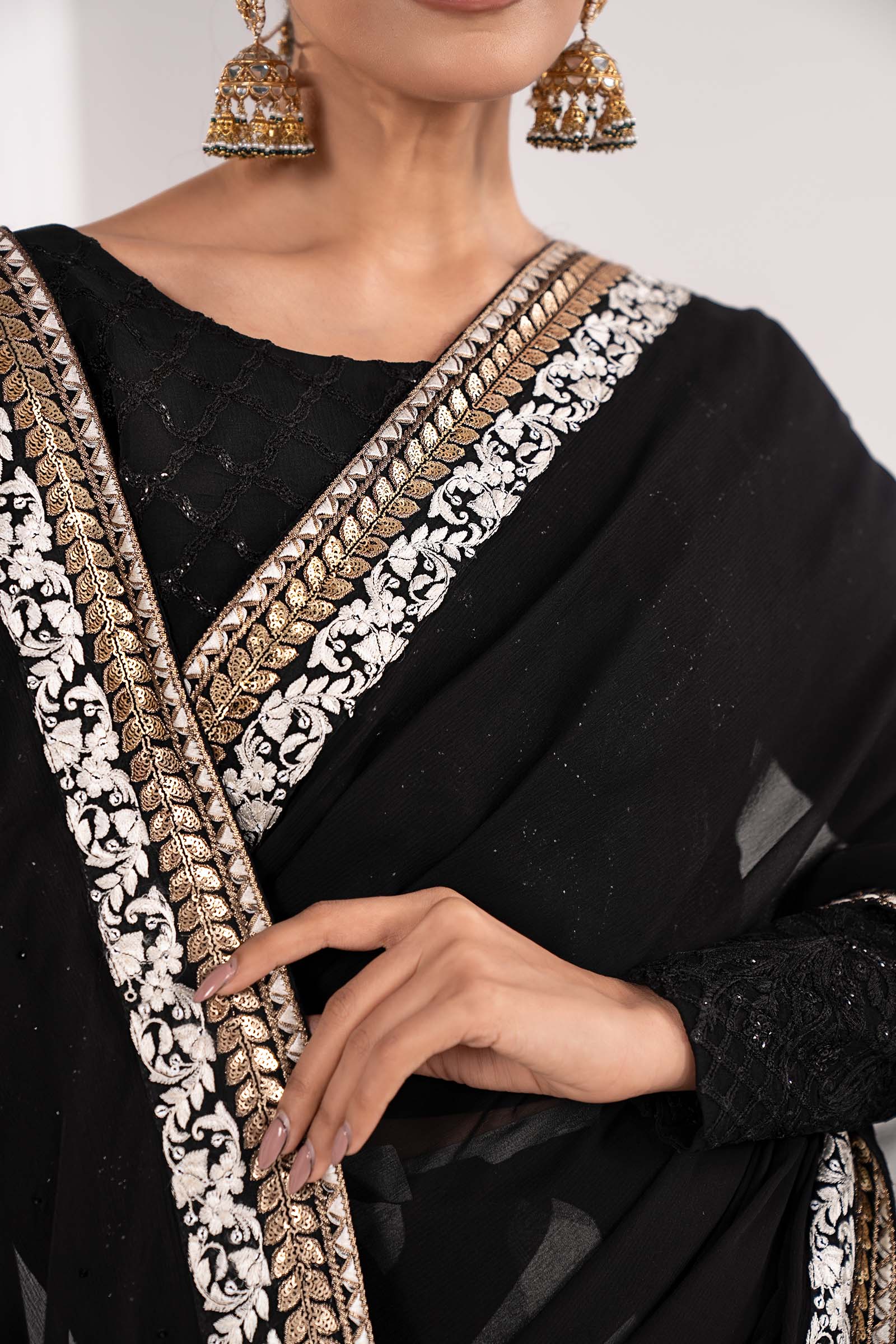 Maria B | Eid Collection 26 | Embroidered Chiffon Saree