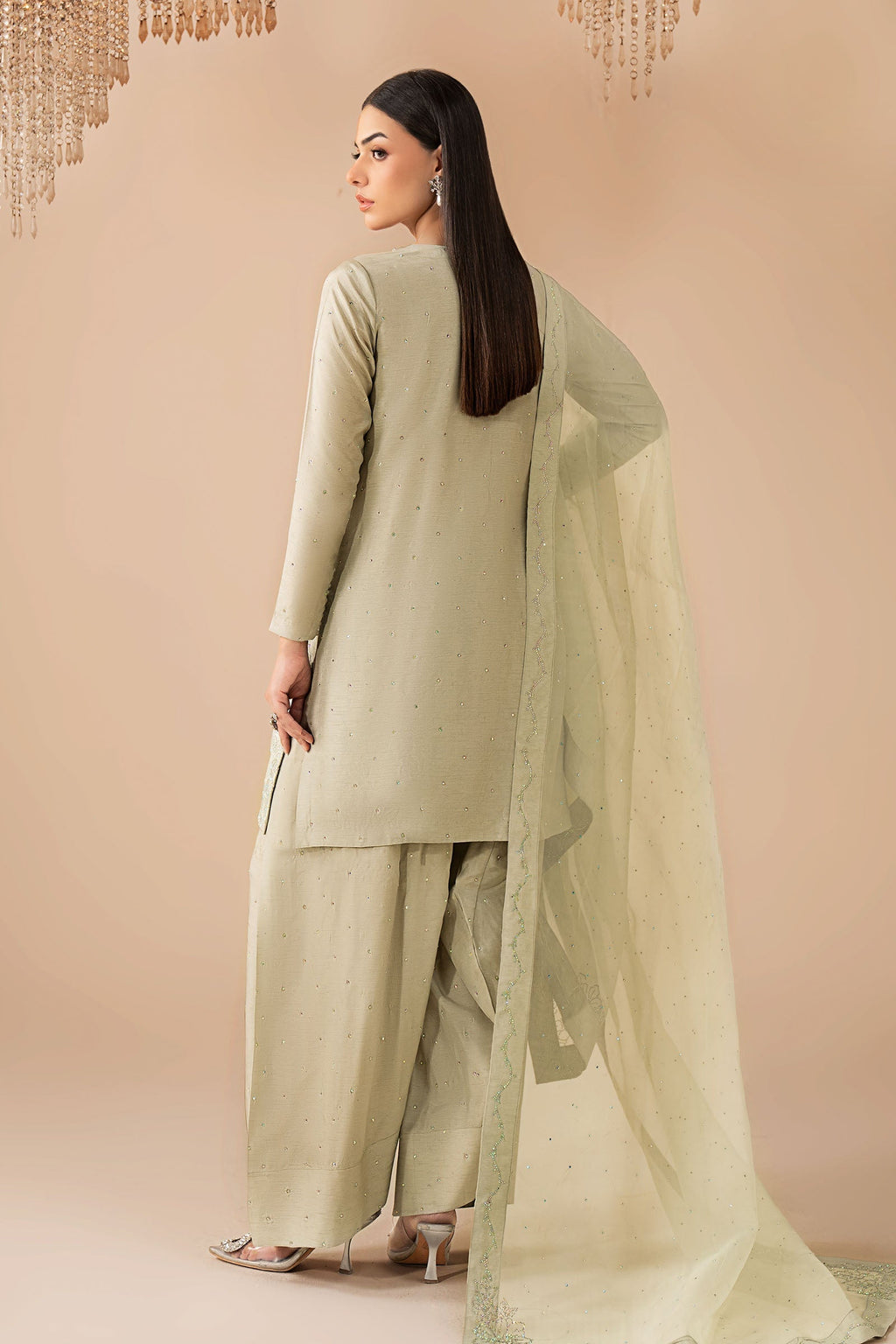 Maria B | Eid Collection 26 | 3 Piece Embellished Raw Silk Suit