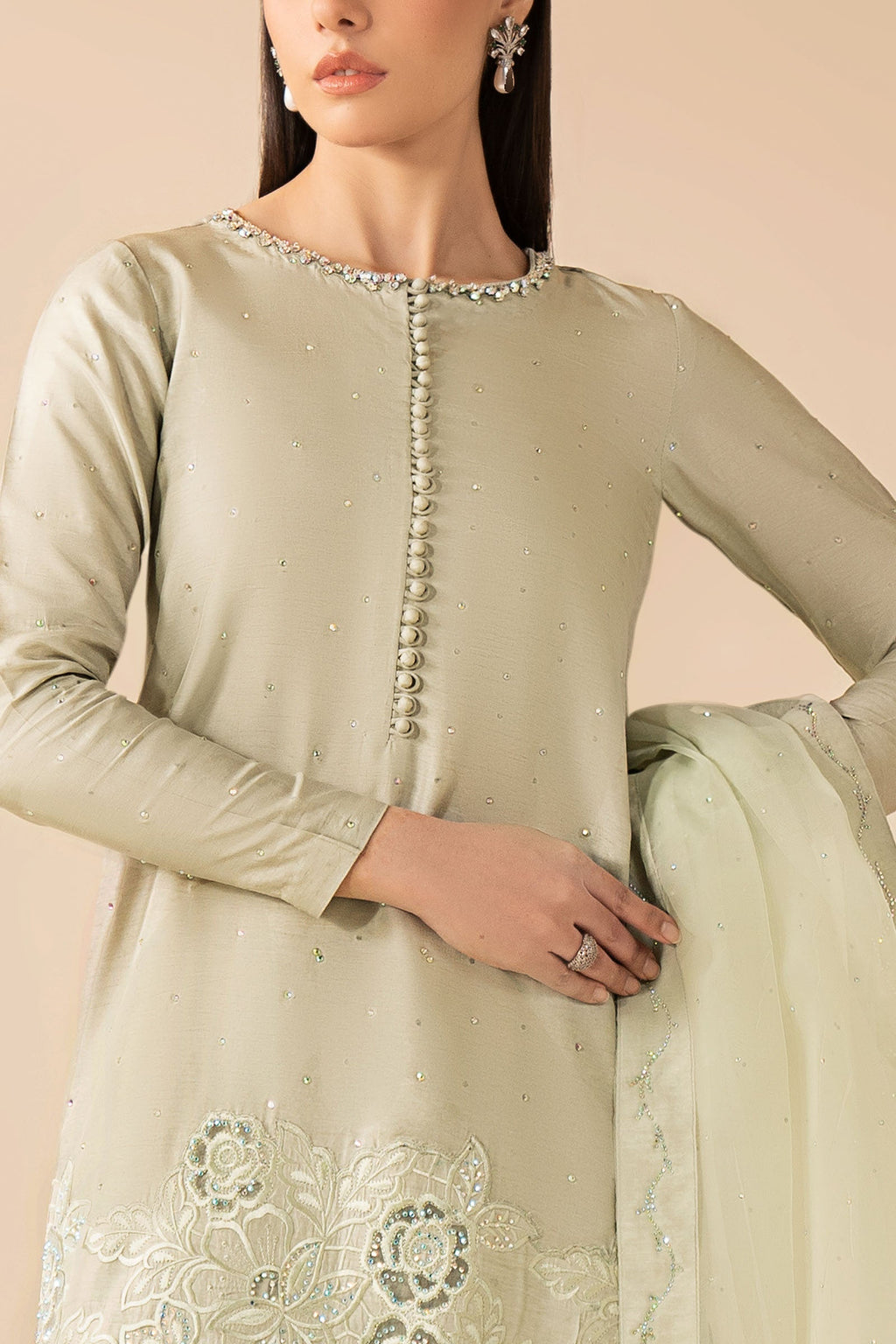 Maria B | Eid Collection 26 | 3 Piece Embellished Raw Silk Suit