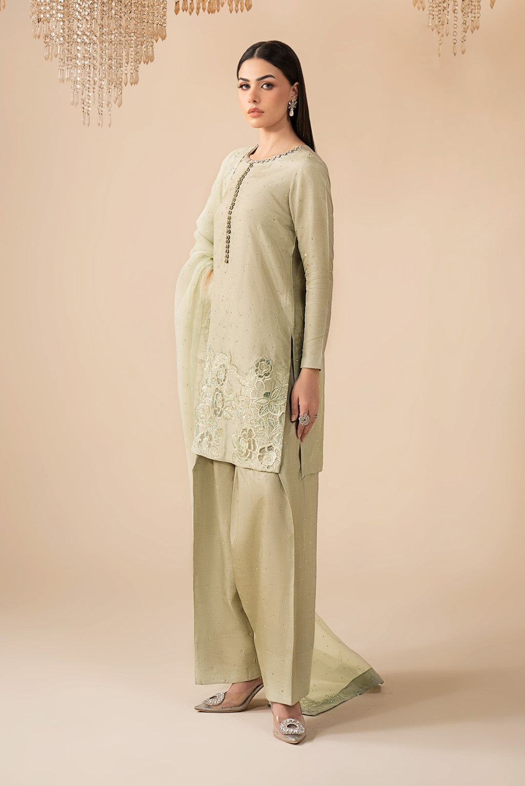 Maria B | Eid Collection 26 | 3 Piece Embellished Raw Silk Suit