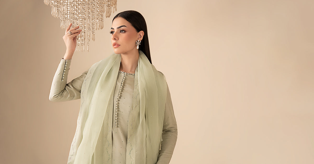 Maria B | Eid Collection 26 | 3 Piece Embellished Raw Silk Suit