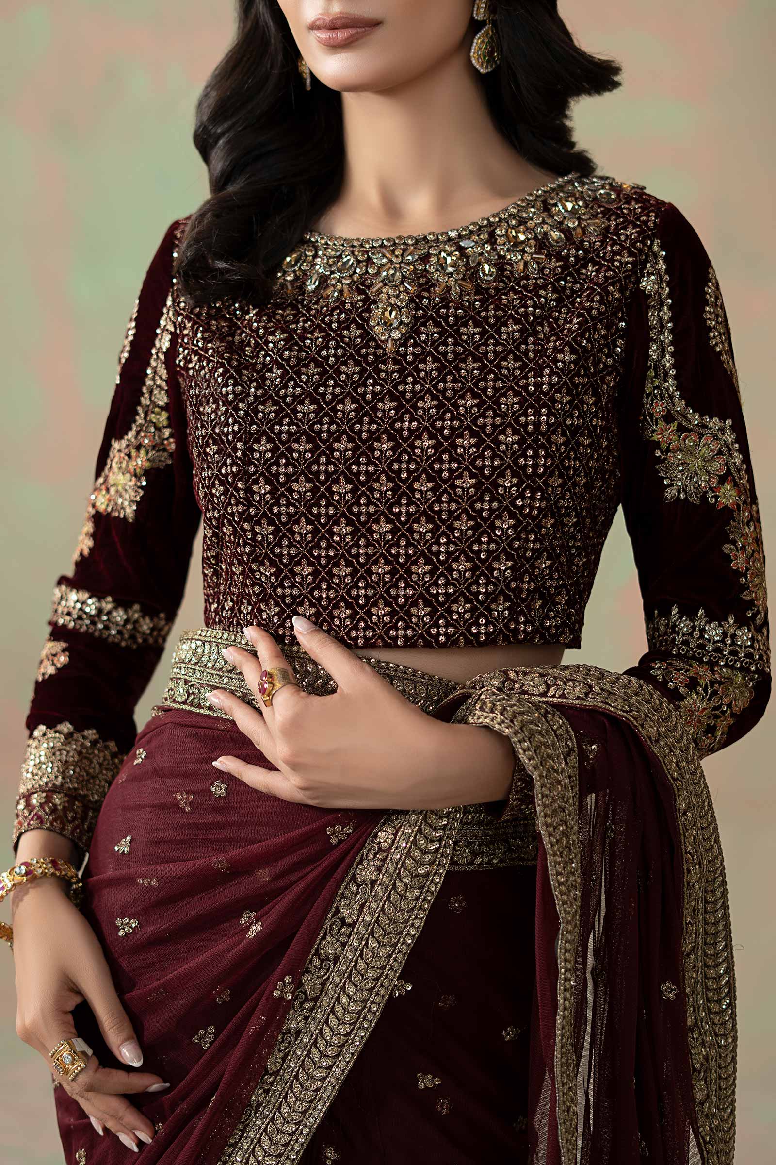 Maria B | Eid Collection 26 | Embroidered Net Saree