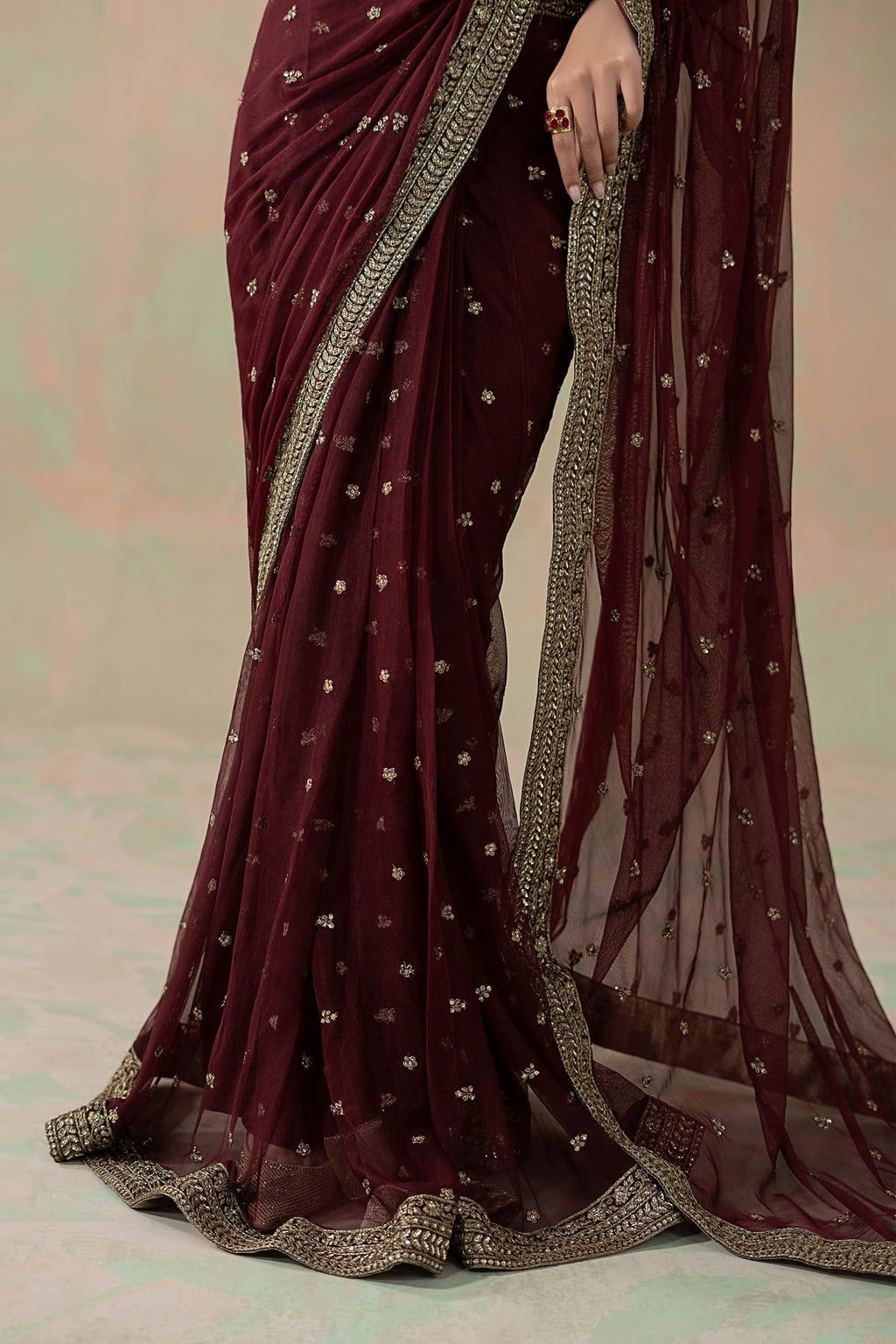 Maria B | Eid Collection 26 | Embroidered Net Saree