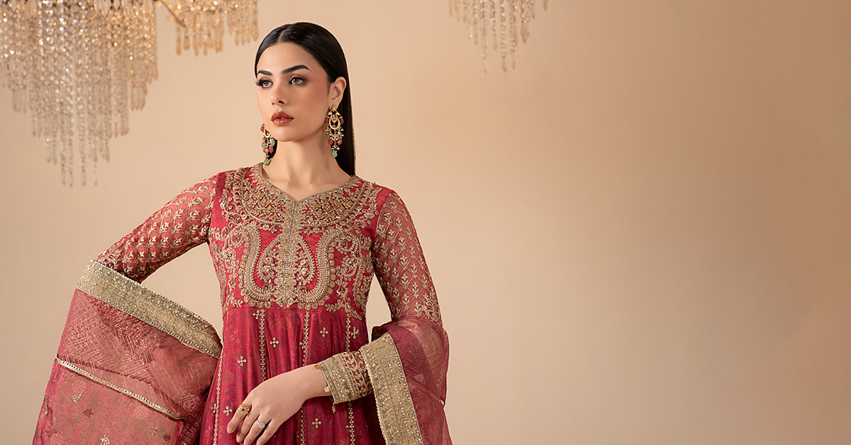 Maria B | Eid Collection 26 | 3 Piece Embroidered Net Suit