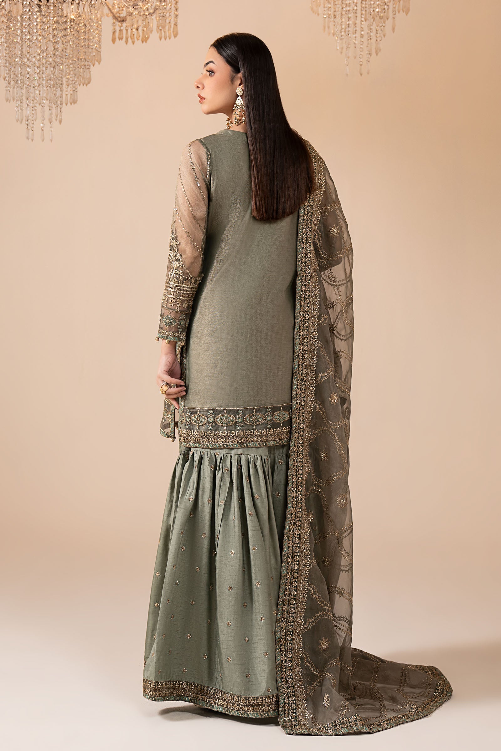 Maria B | Eid Collection 26 | 3 Piece Embroidered Zari Net Suit