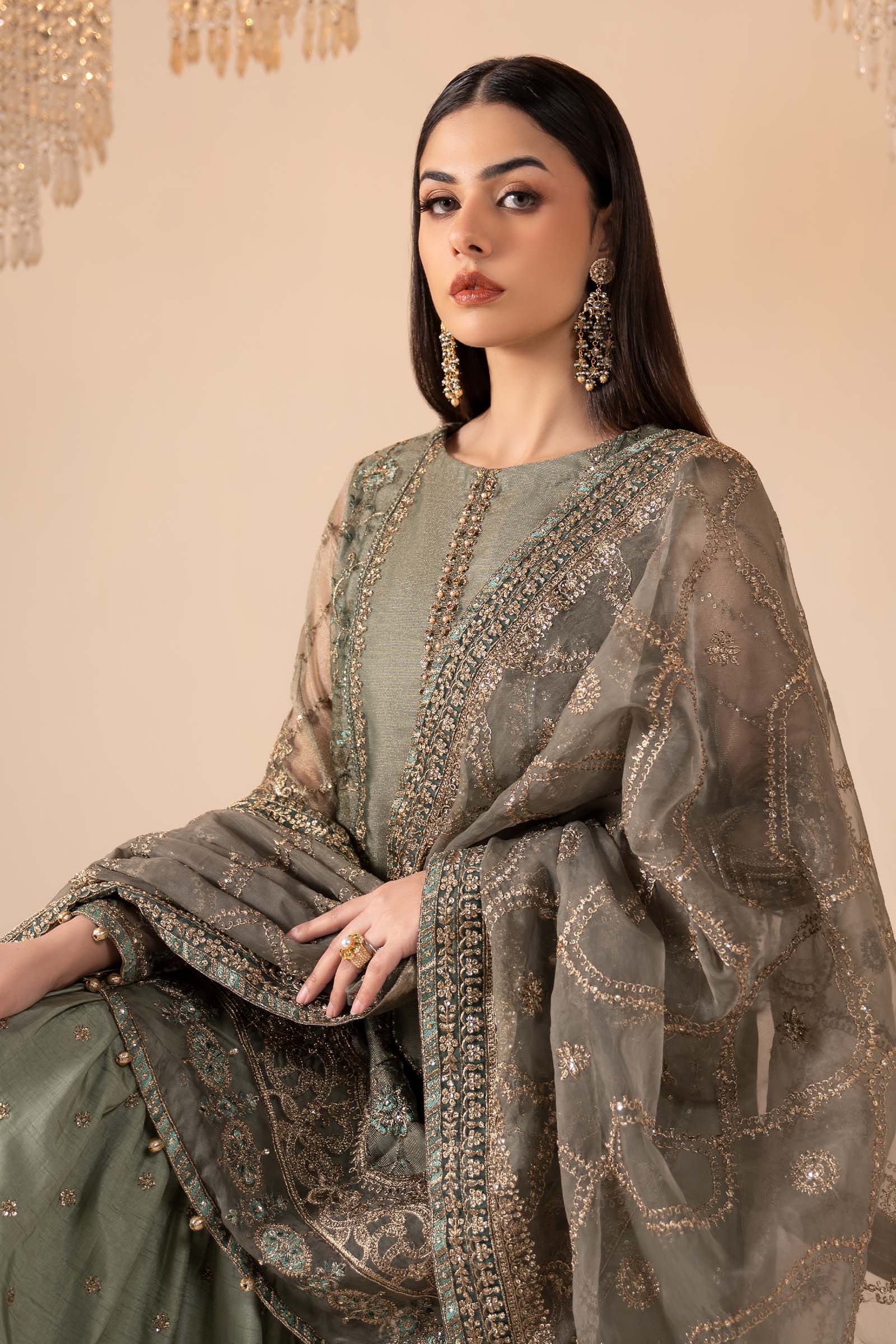 Maria B | Eid Collection 26 | 3 Piece Embroidered Zari Net Suit