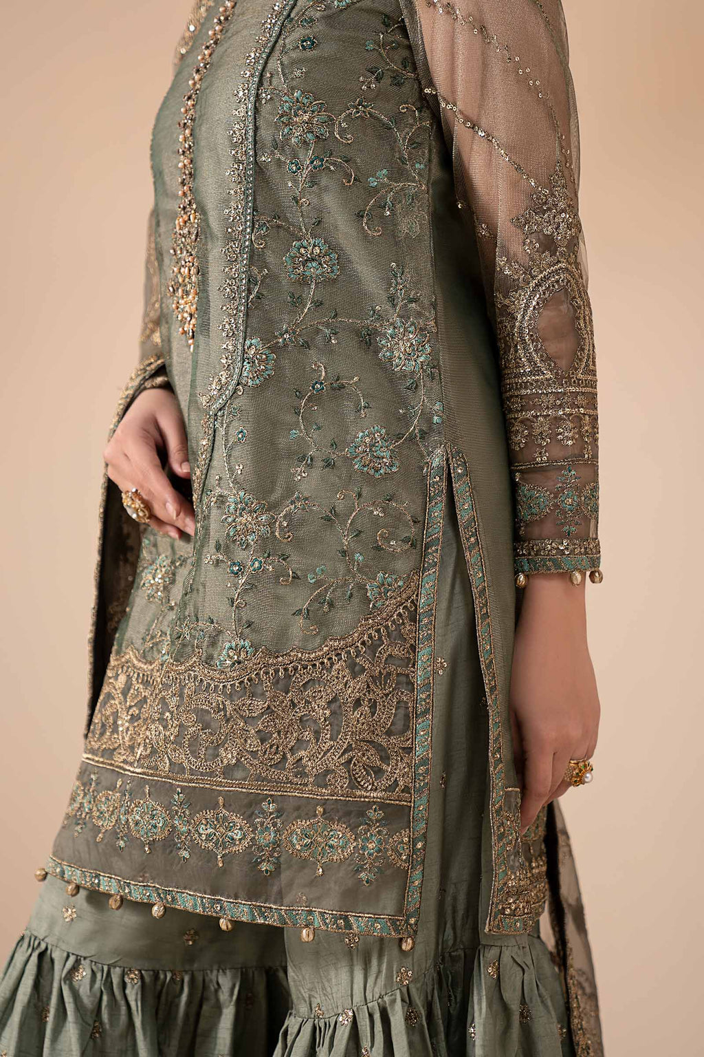 Maria B | Eid Collection 26 | 3 Piece Embroidered Zari Net Suit